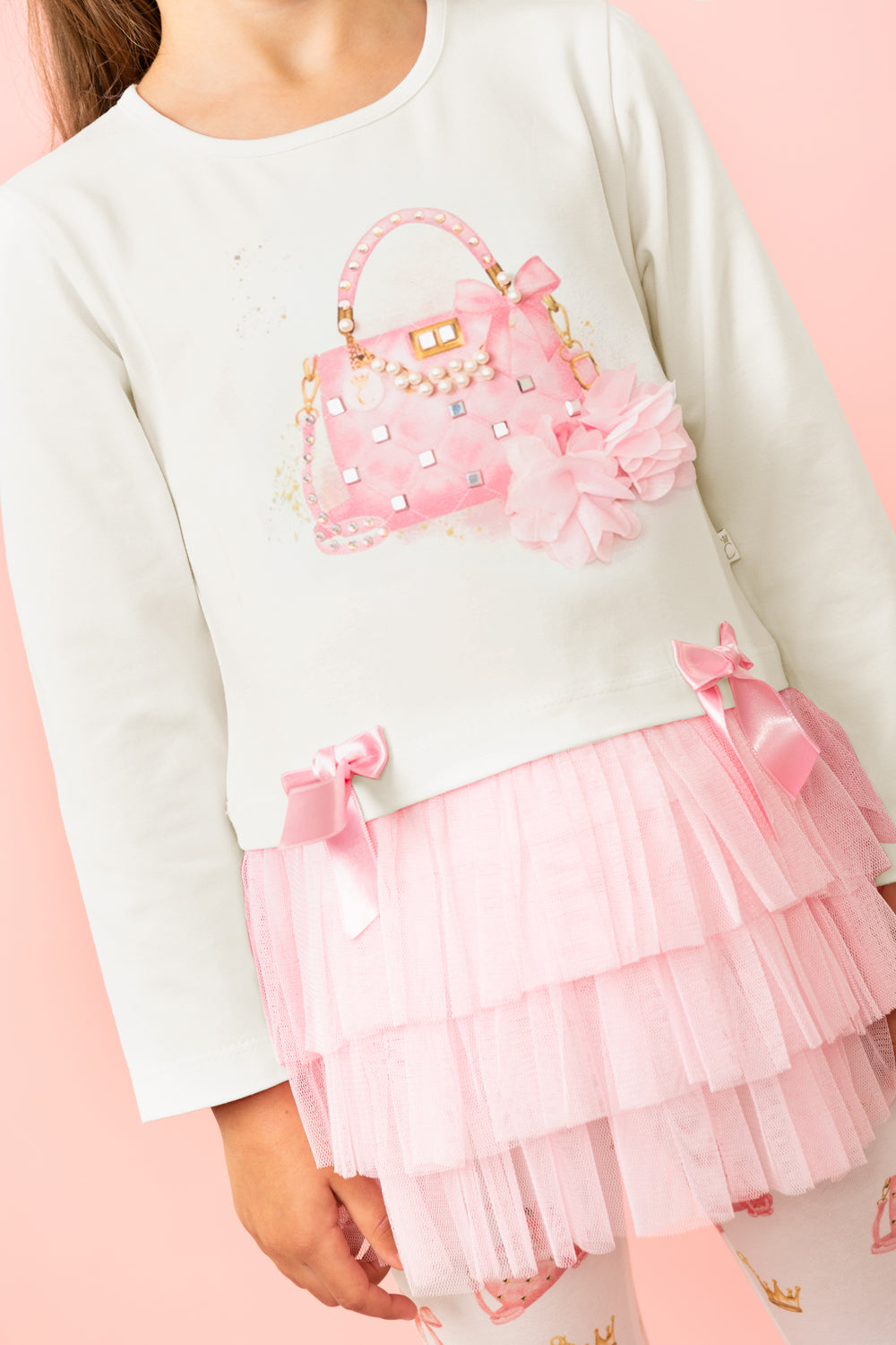 Pink Ruffled Tulle Leggings Set (12 months-3 years)