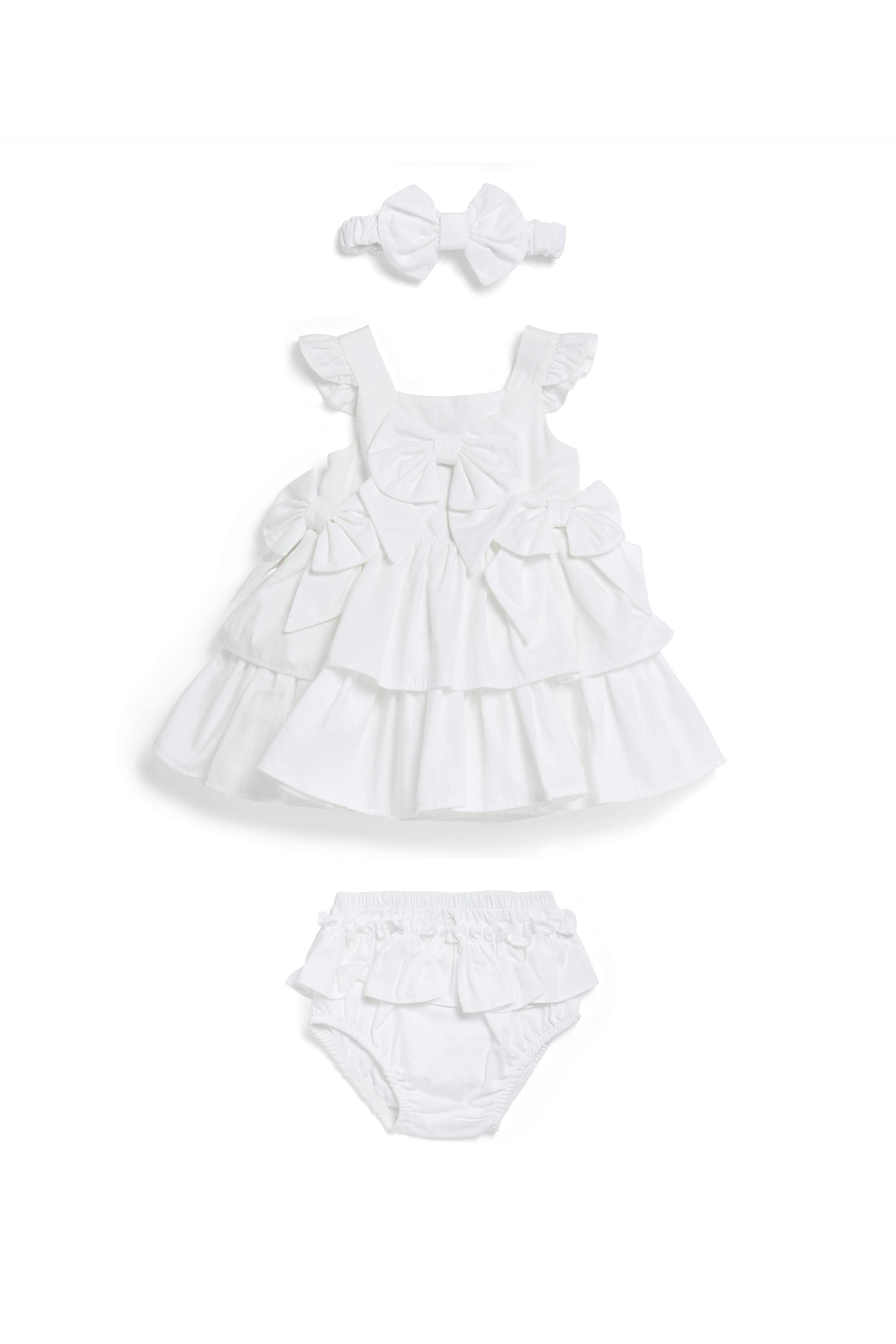 White Baby Dress and Jampant Set