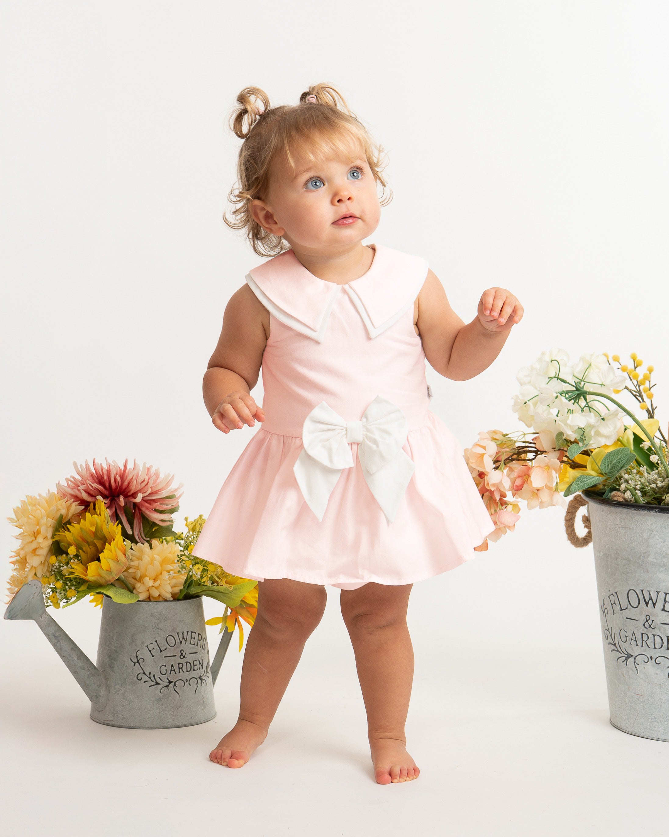 Pink Baby Sailor Dress & Jam Pant Set