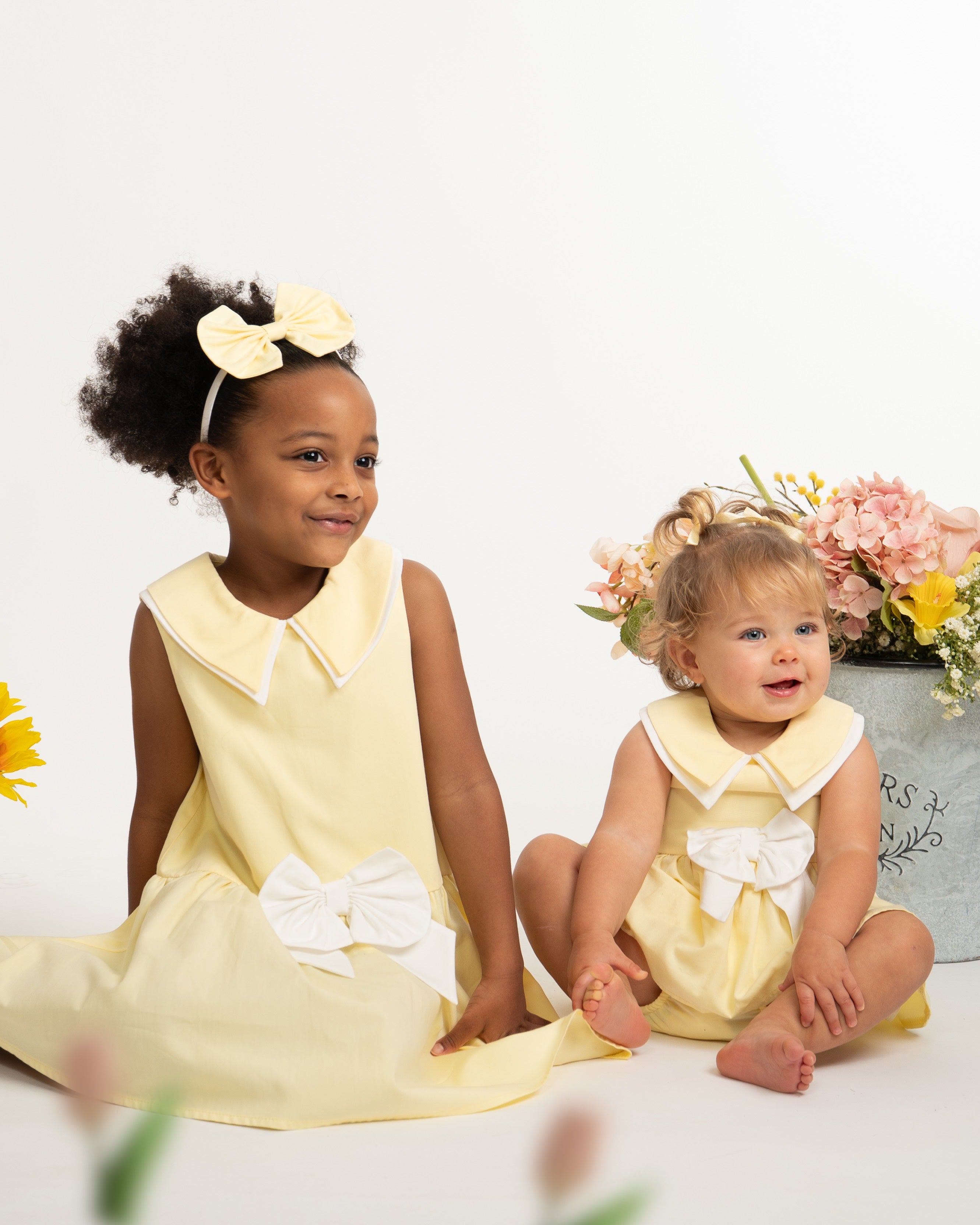 Lemon Baby Sailor Dress & Jam Pant Set