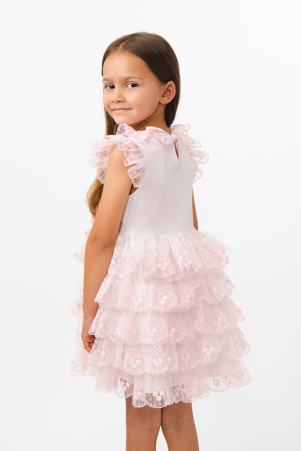 Tiered Lace Frill Dress