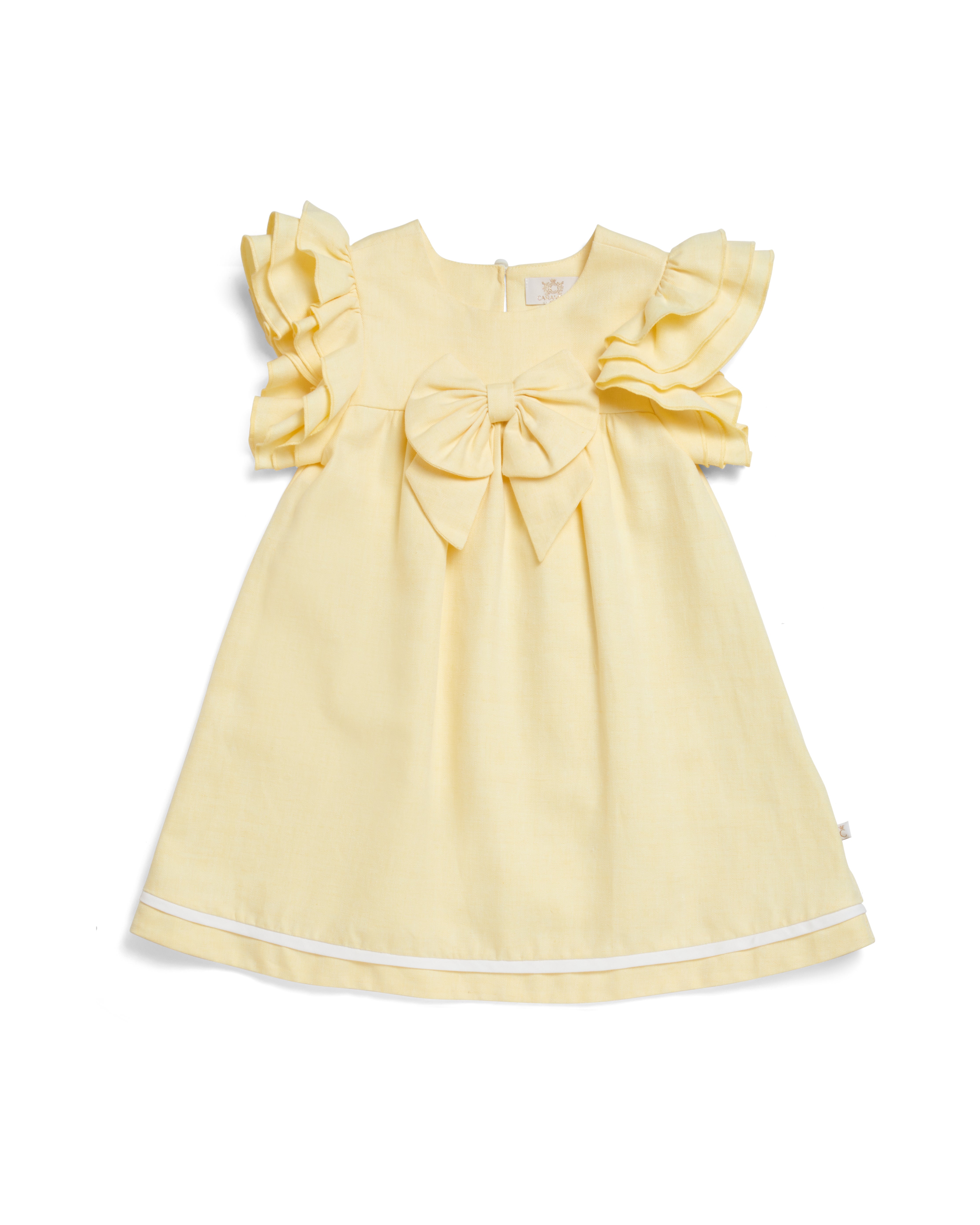 Summer Fete Lemon Frill Sleeve Two-Piece Dress Set
