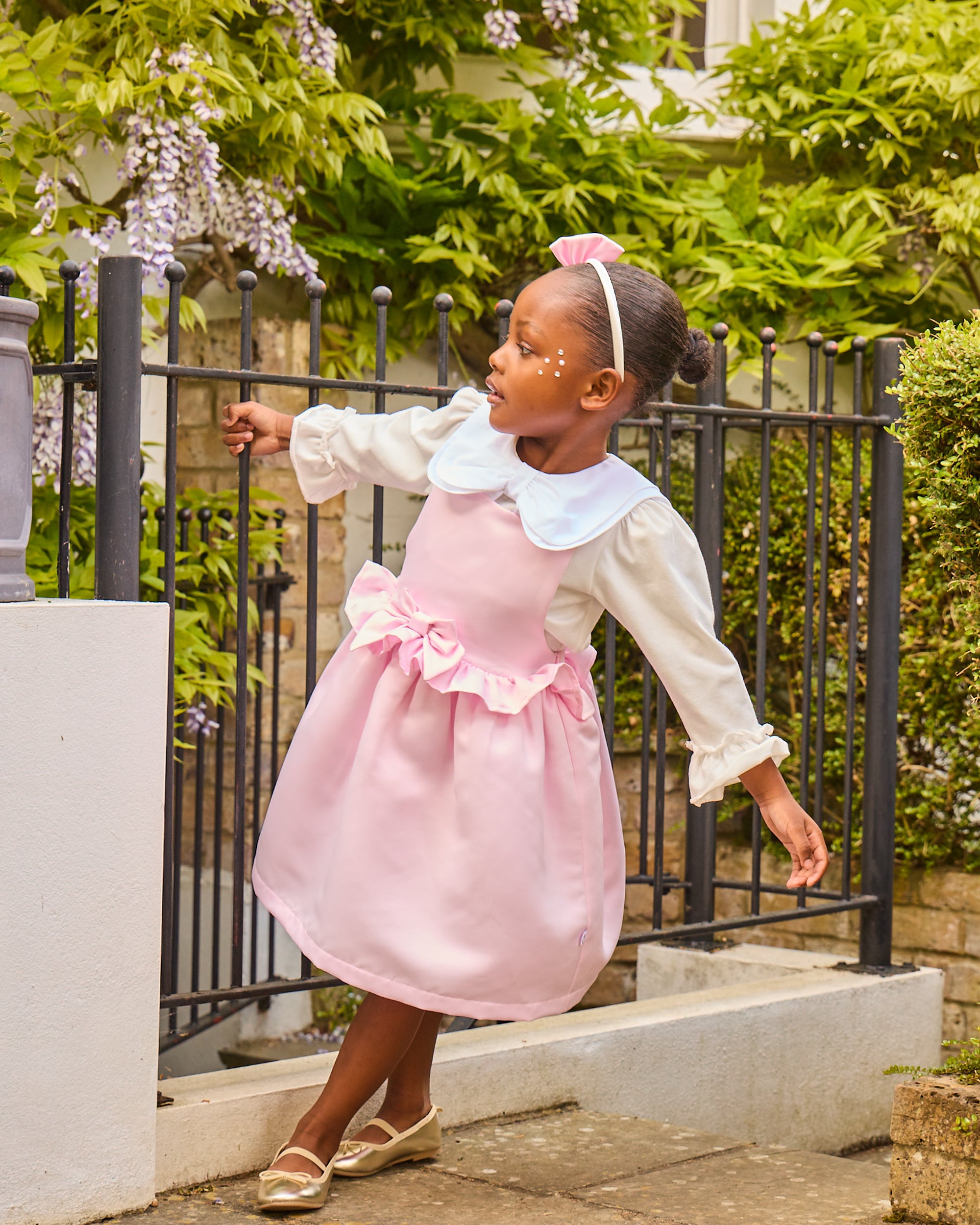 Pink Pinny Dress Set