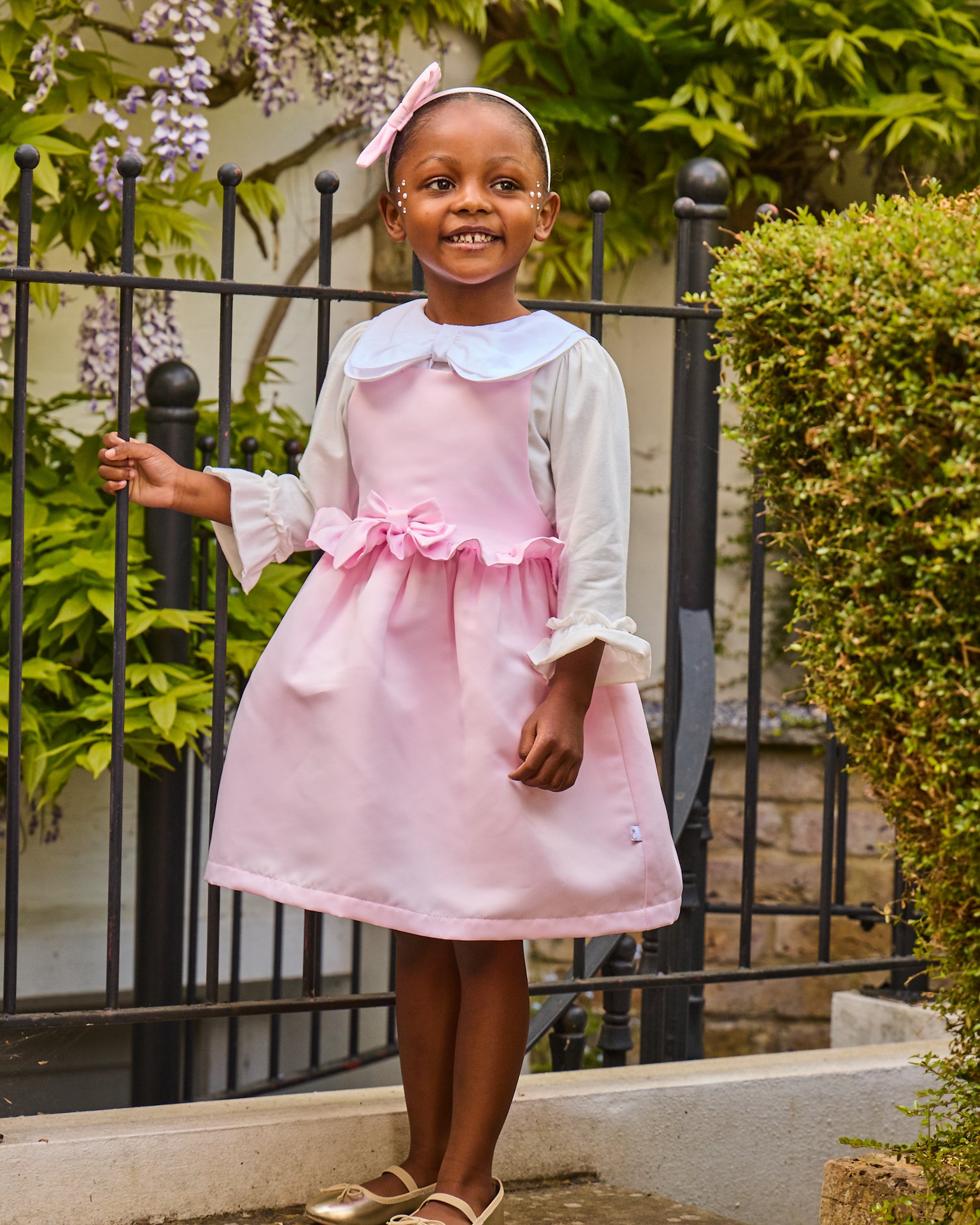 Pink Pinny Dress Set