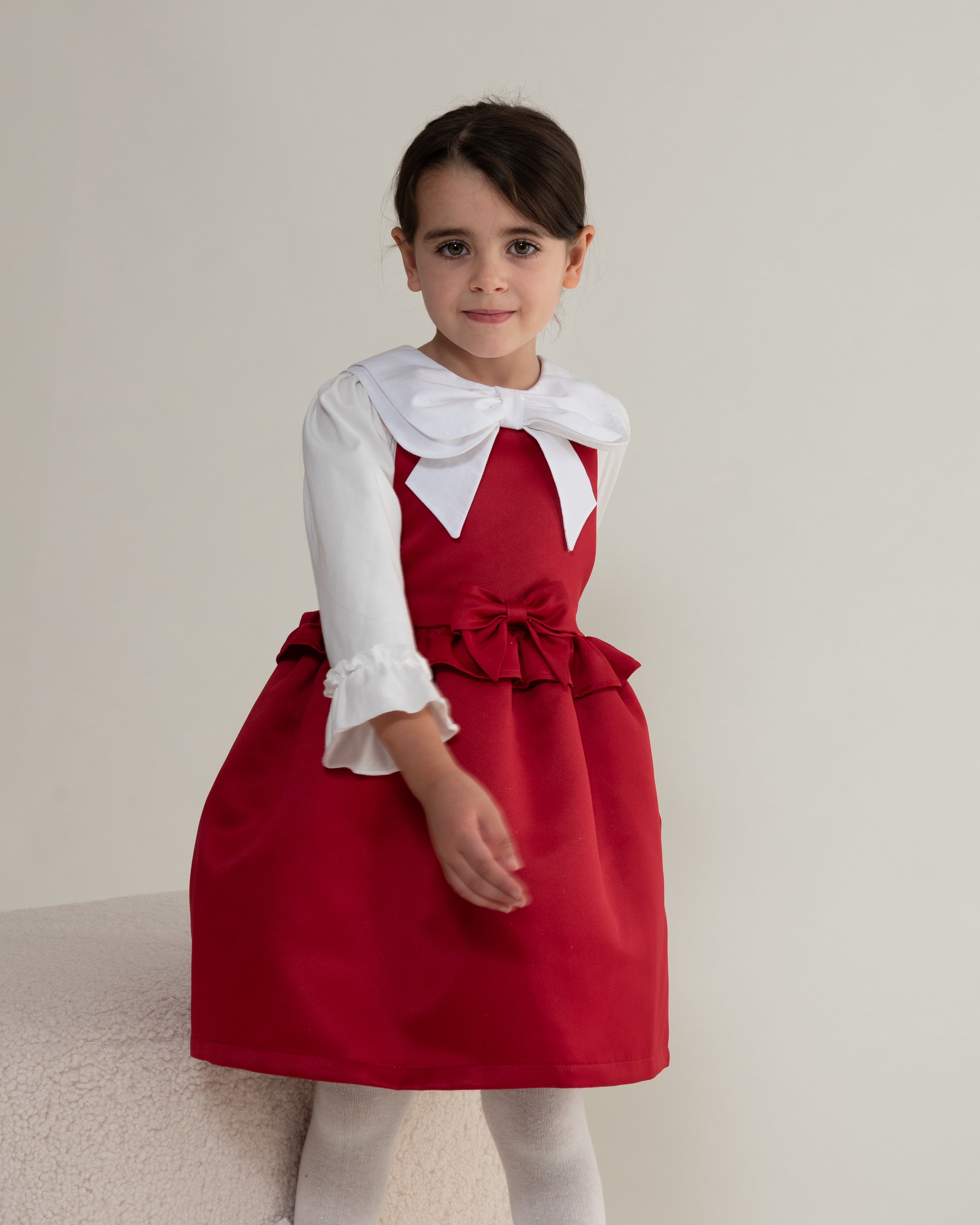 Red Pinny Dress Set