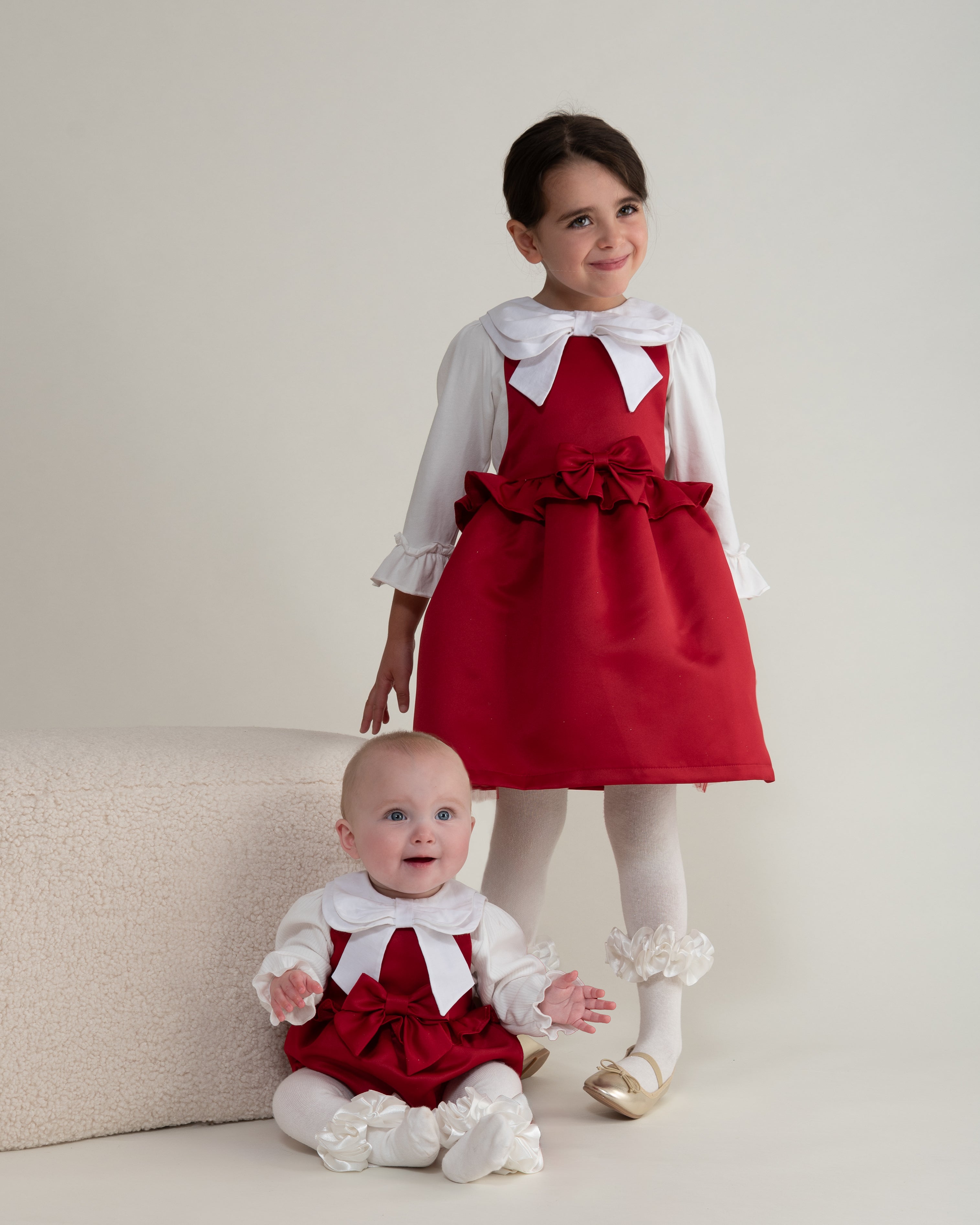 Red Pinny Dress Set