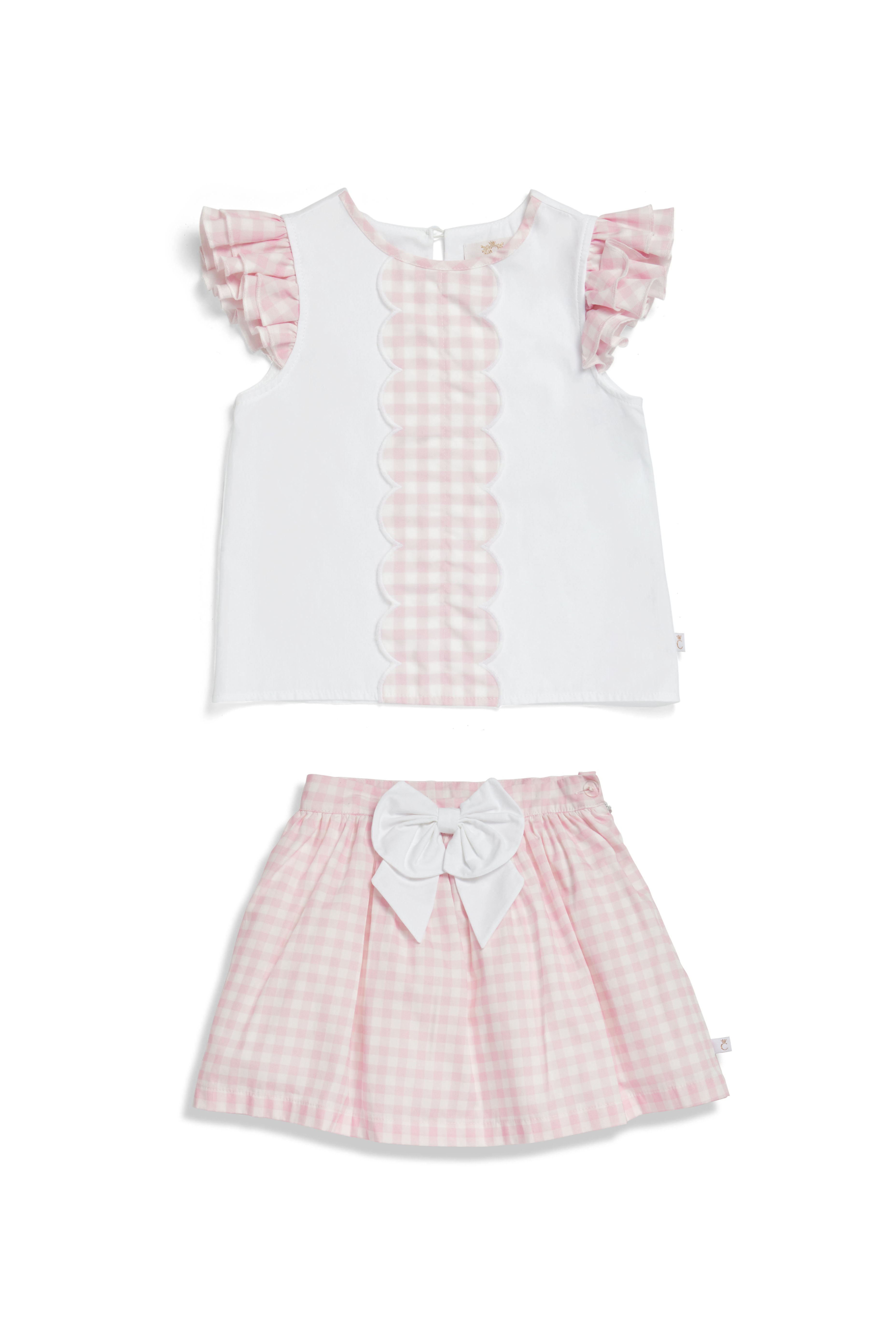Country Kitchen Pink Gingham Skirt Set