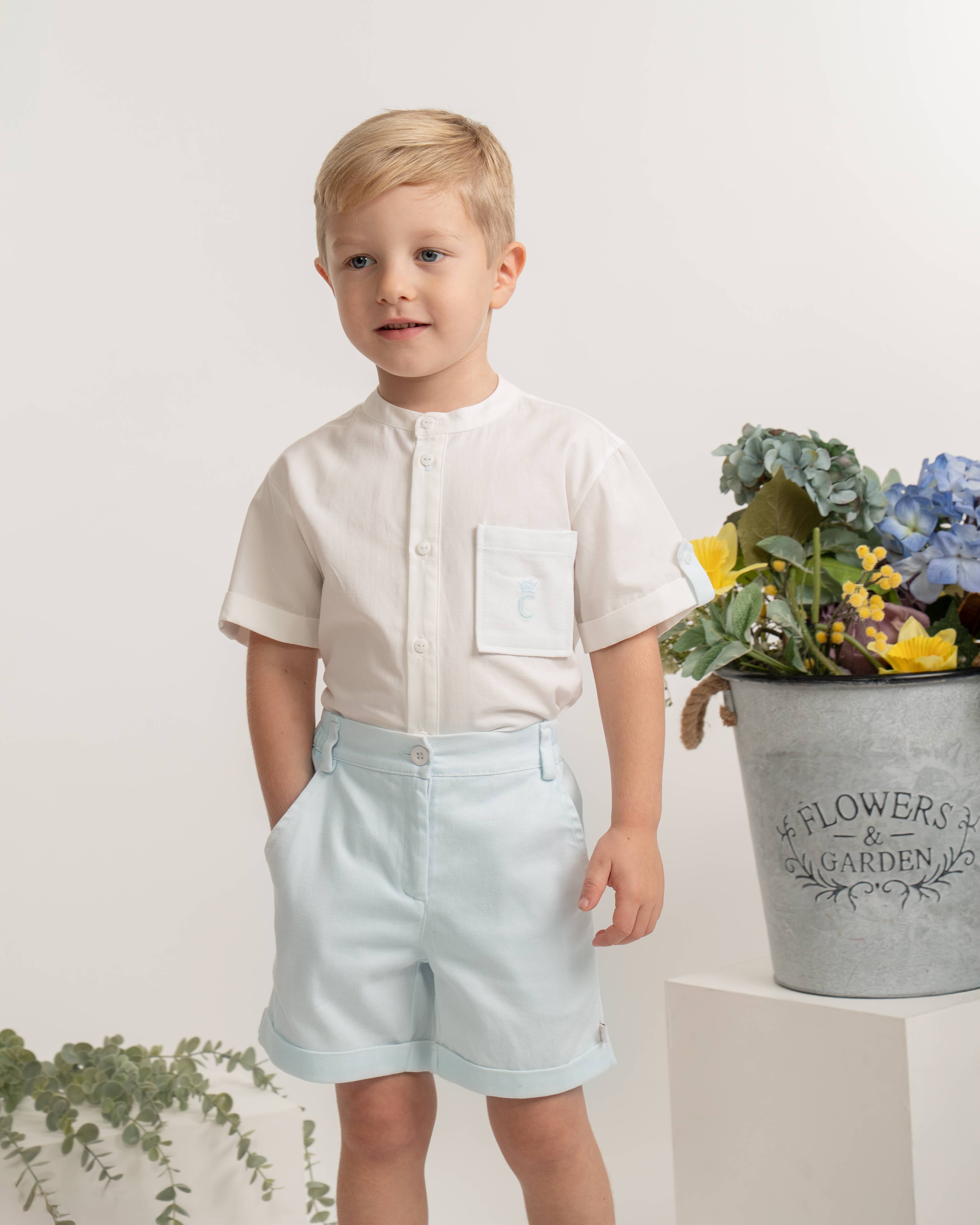 Sky Smart Woven Shirt & Short Set