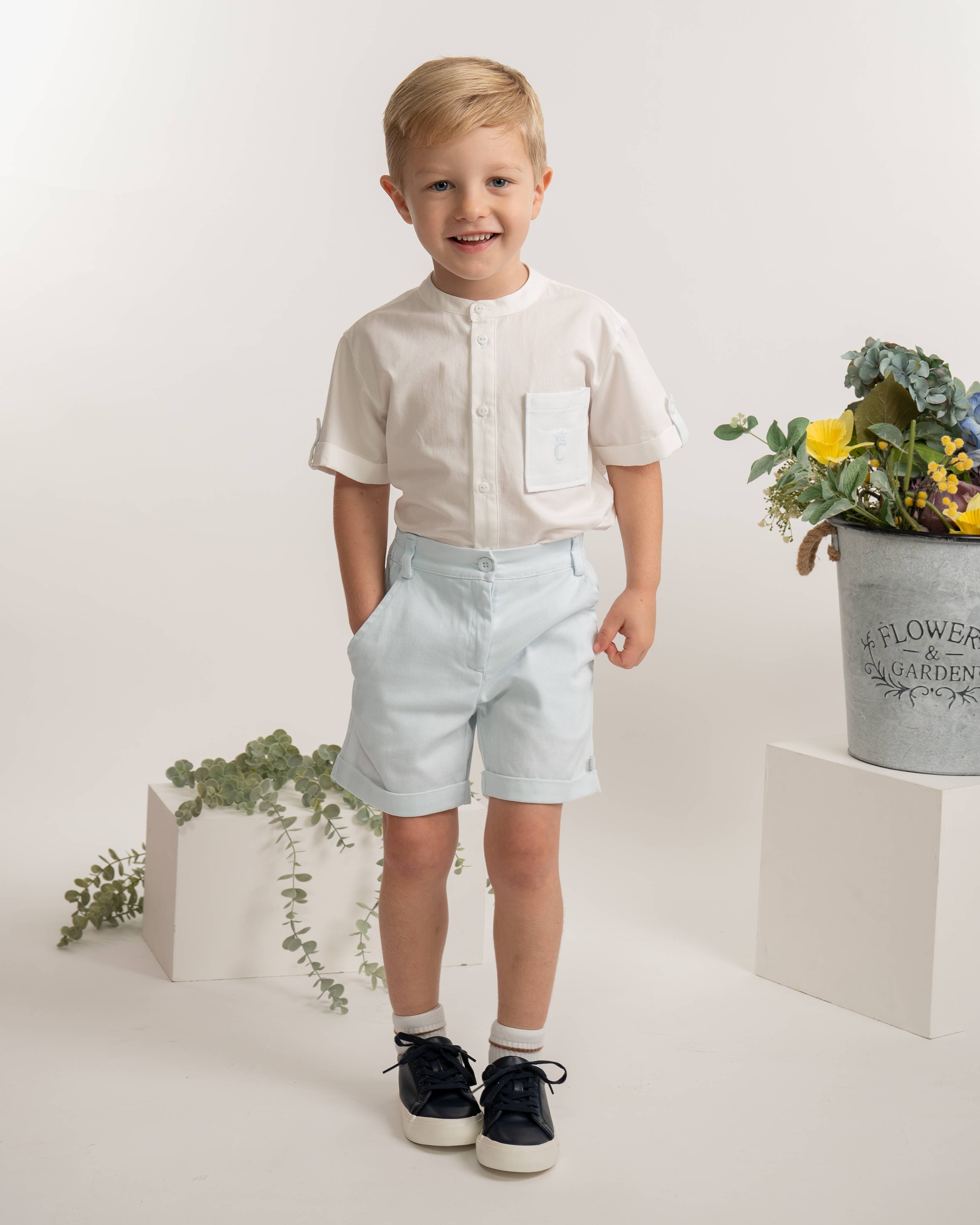Sky Smart Woven Shirt & Short Set