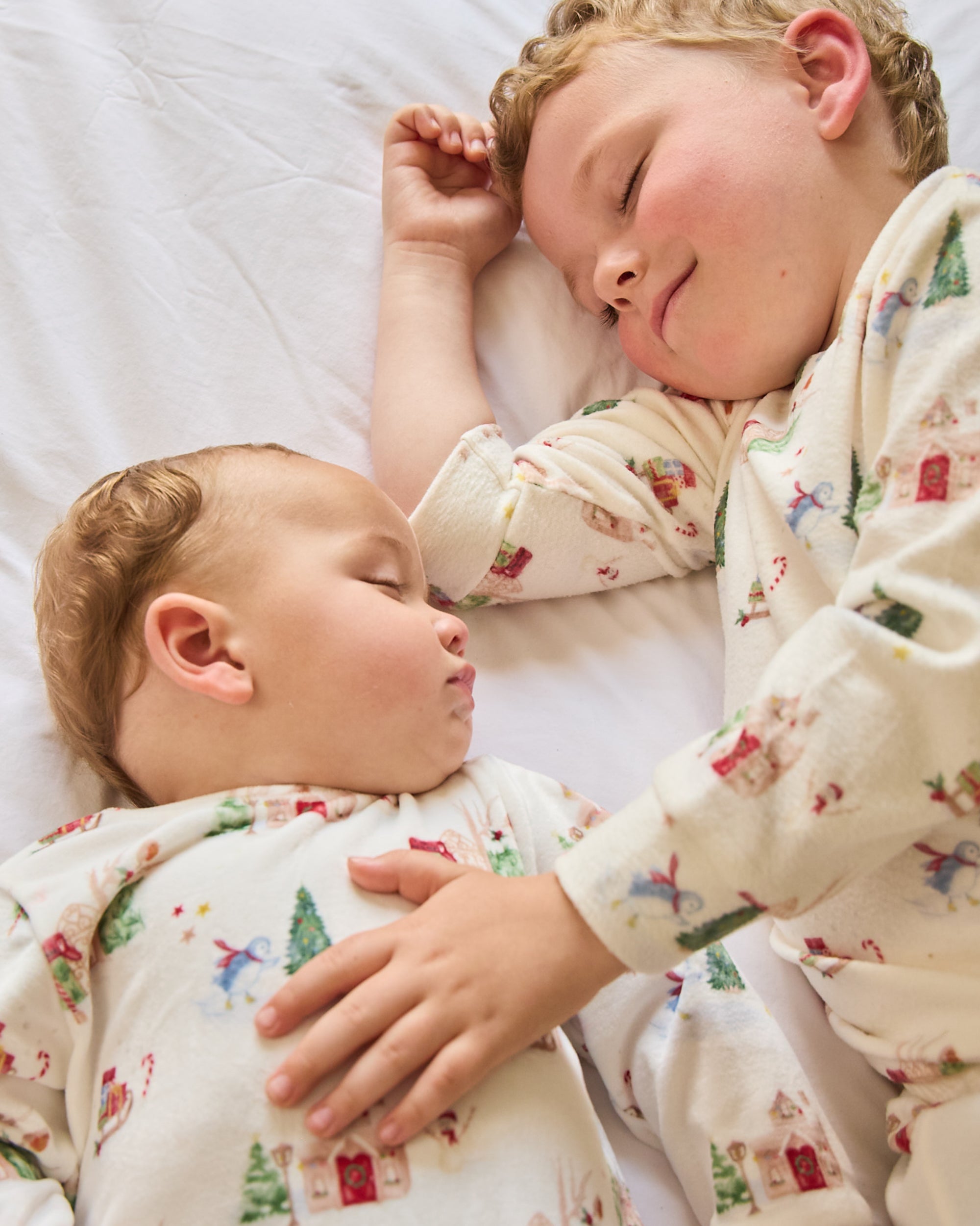 Ivory Christmas Print Pyjama Set