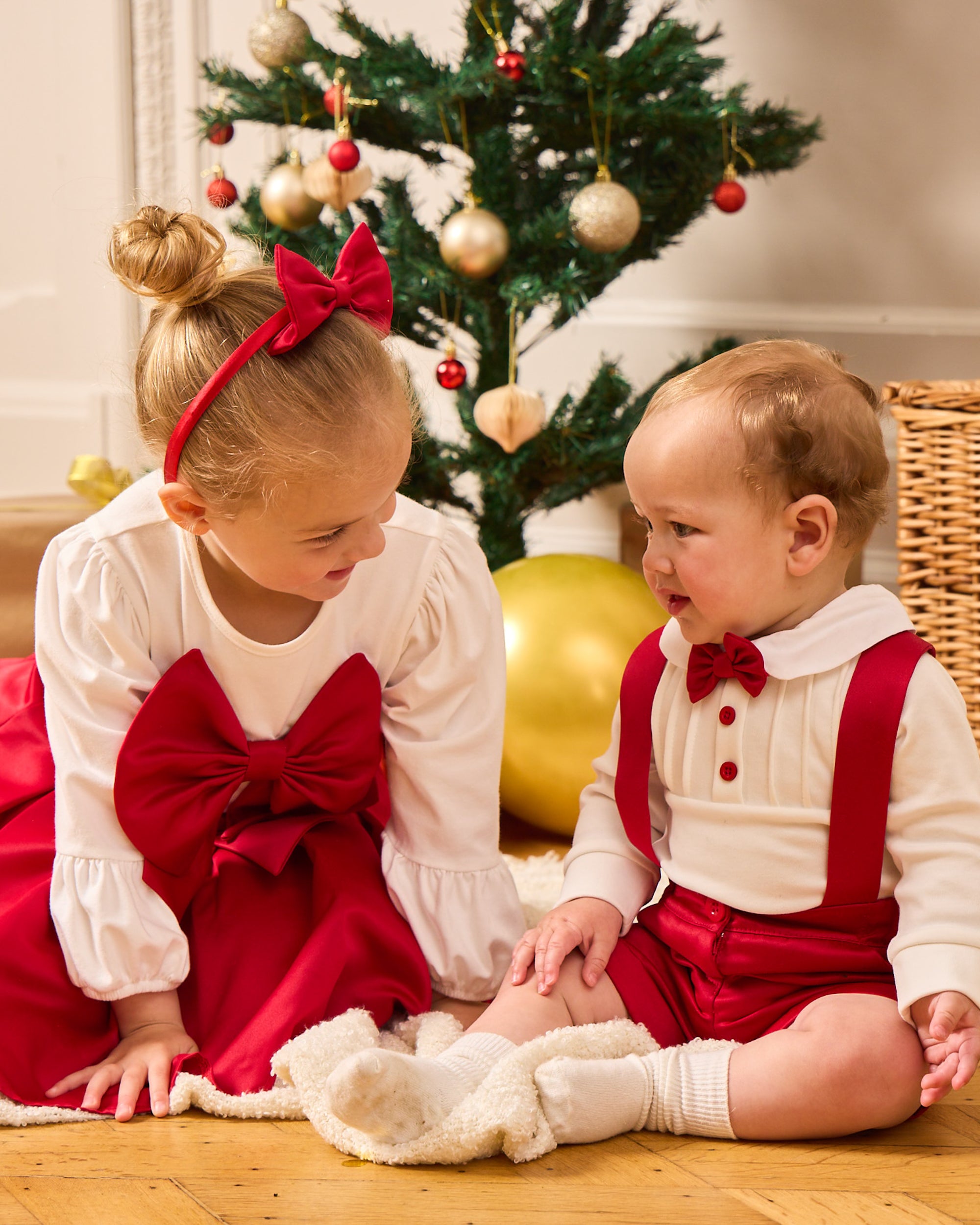 Red Bow Skirt and Top Set