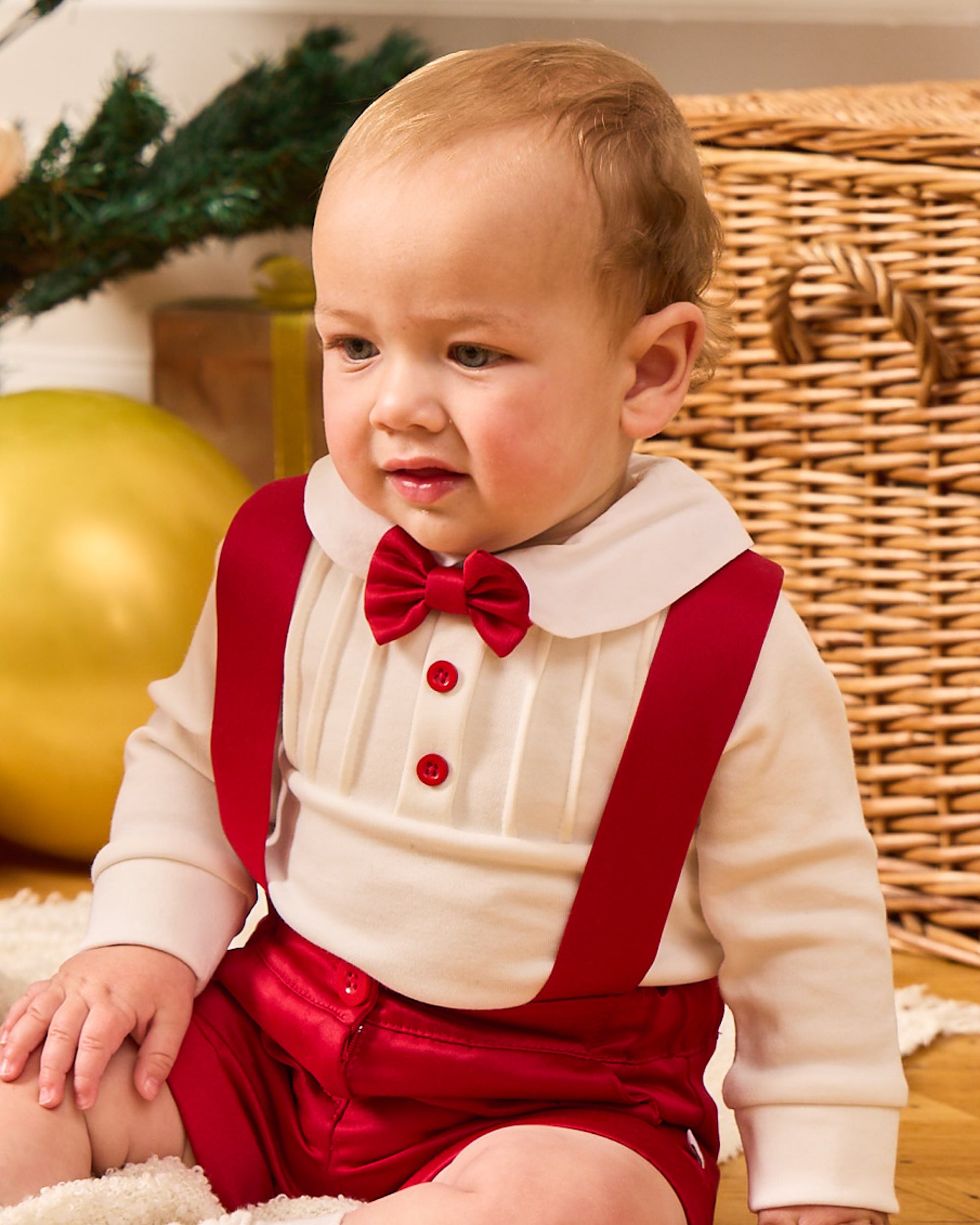 Red Smart Short Set for Baby Boys