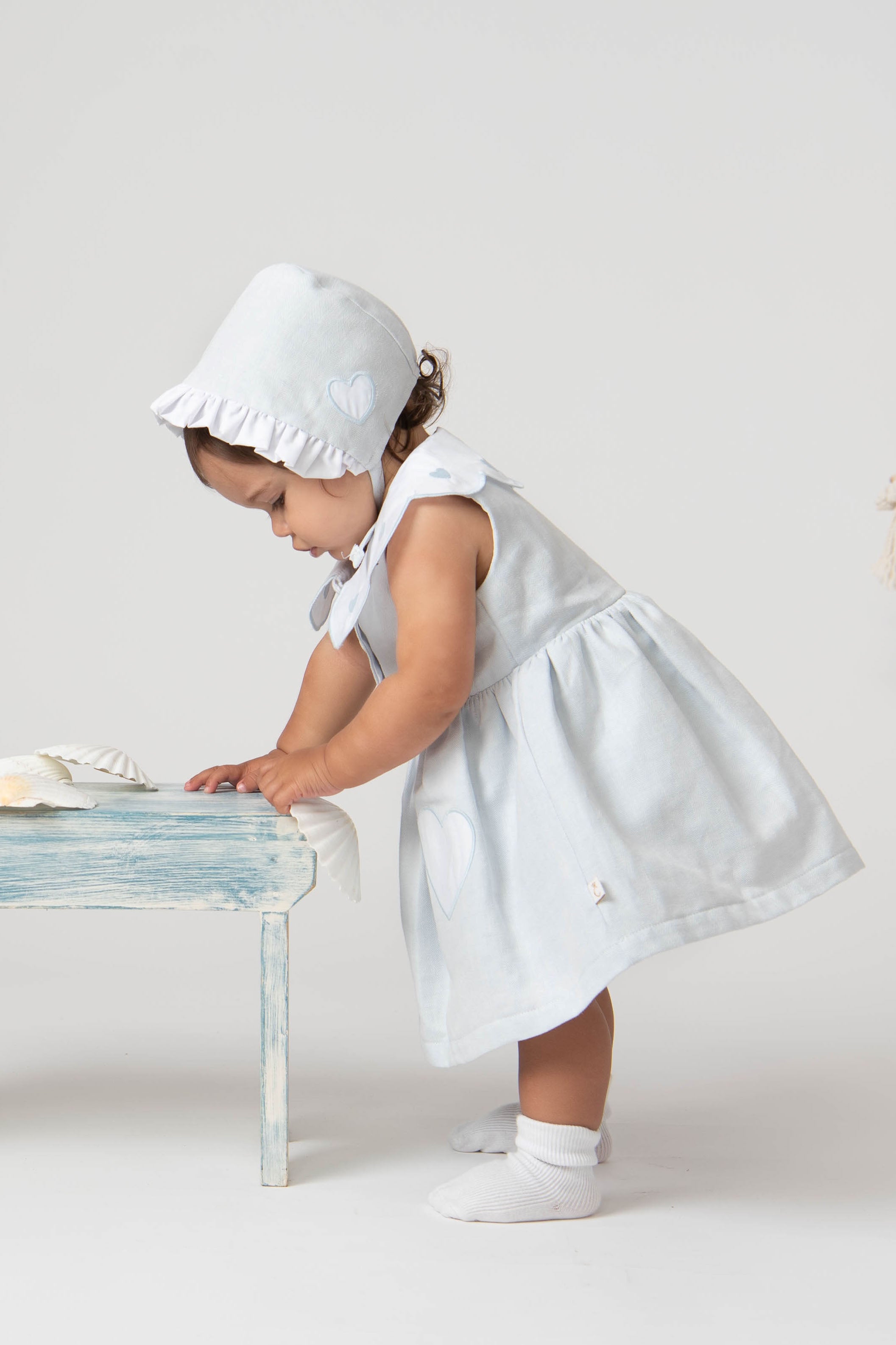 Sky Heart Trim Jampant Set with Bonnet