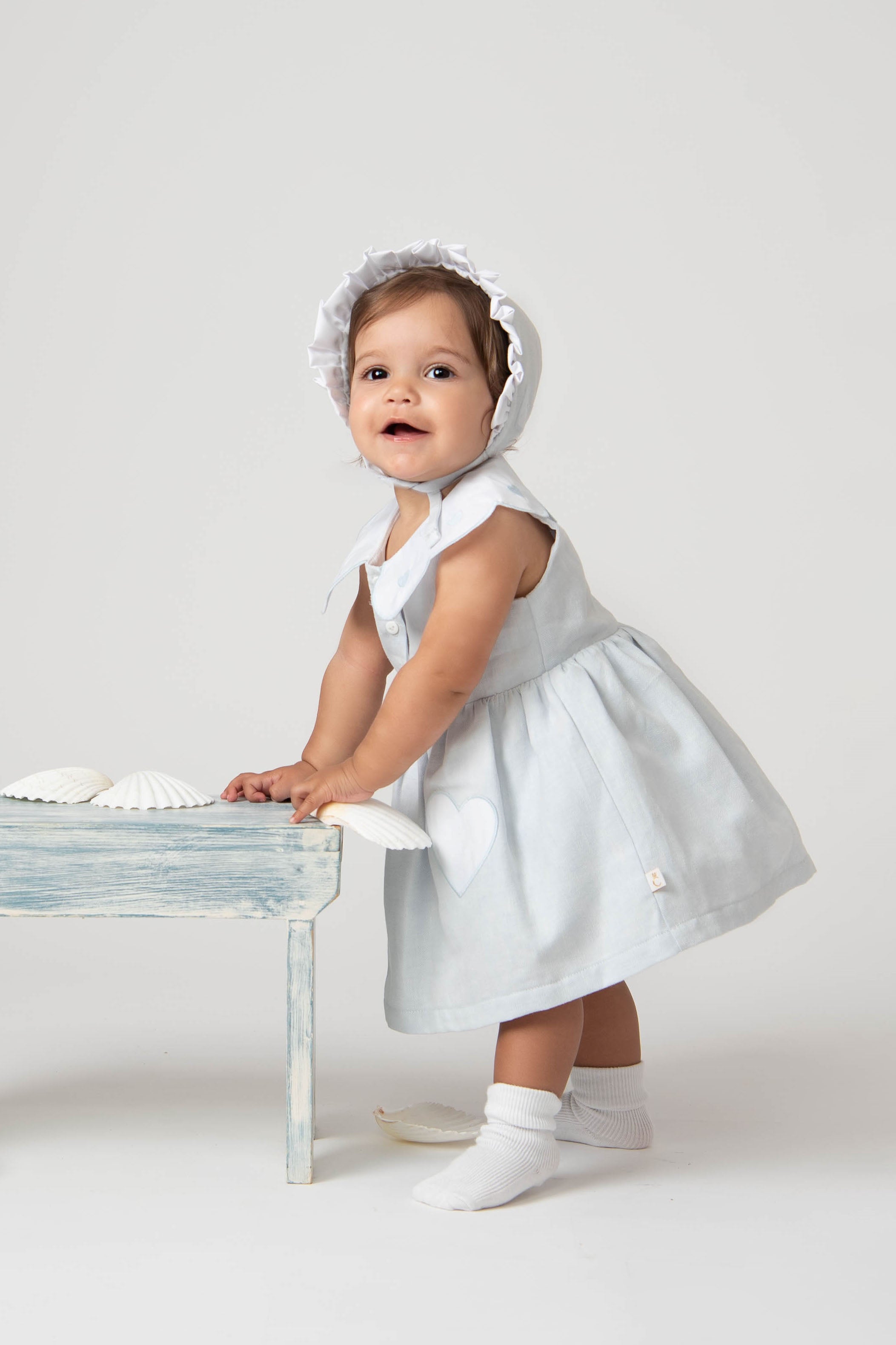 Sky Heart Trim Jampant Set with Bonnet