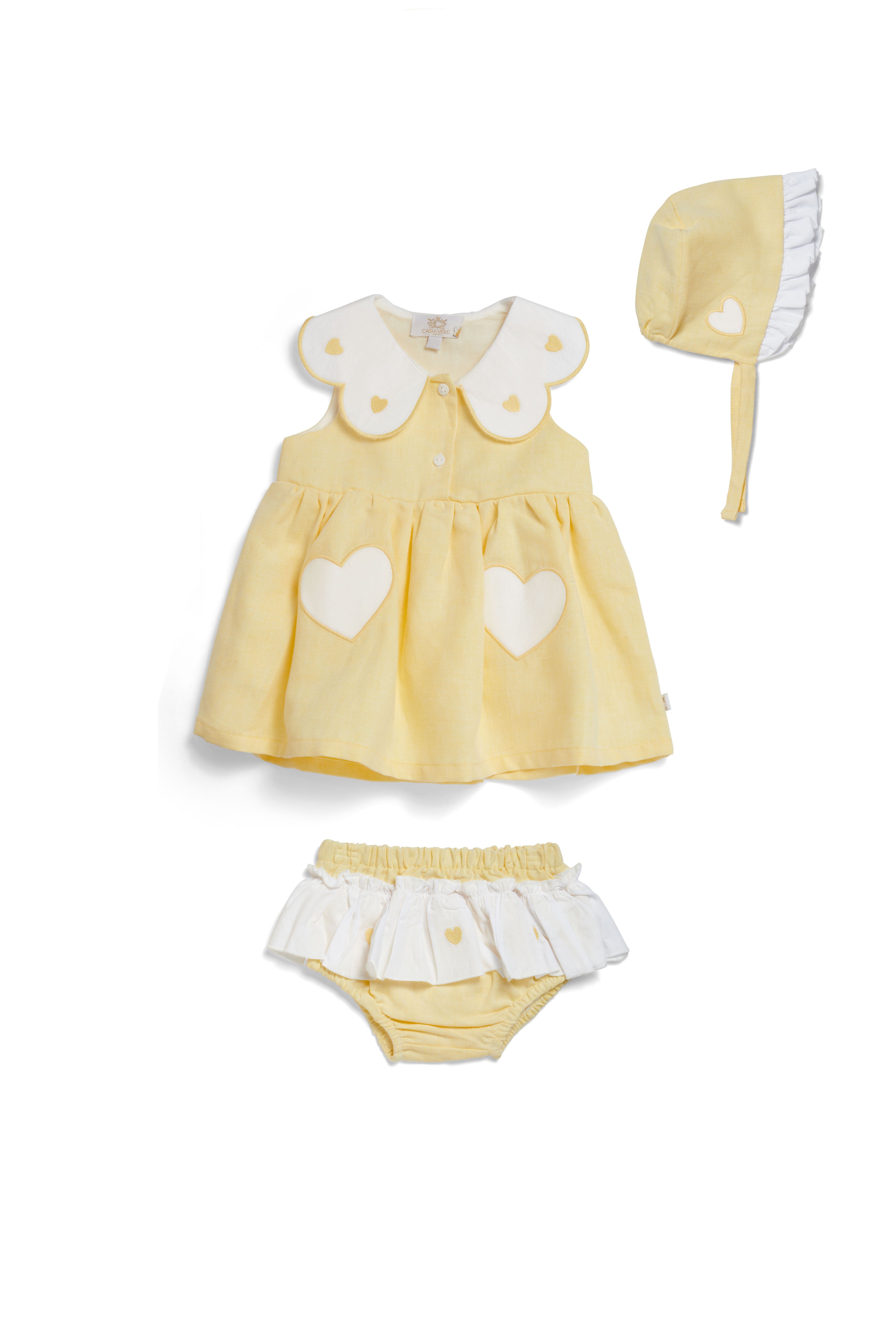 Lemon Heart Trim Jampant Set with Bonnet