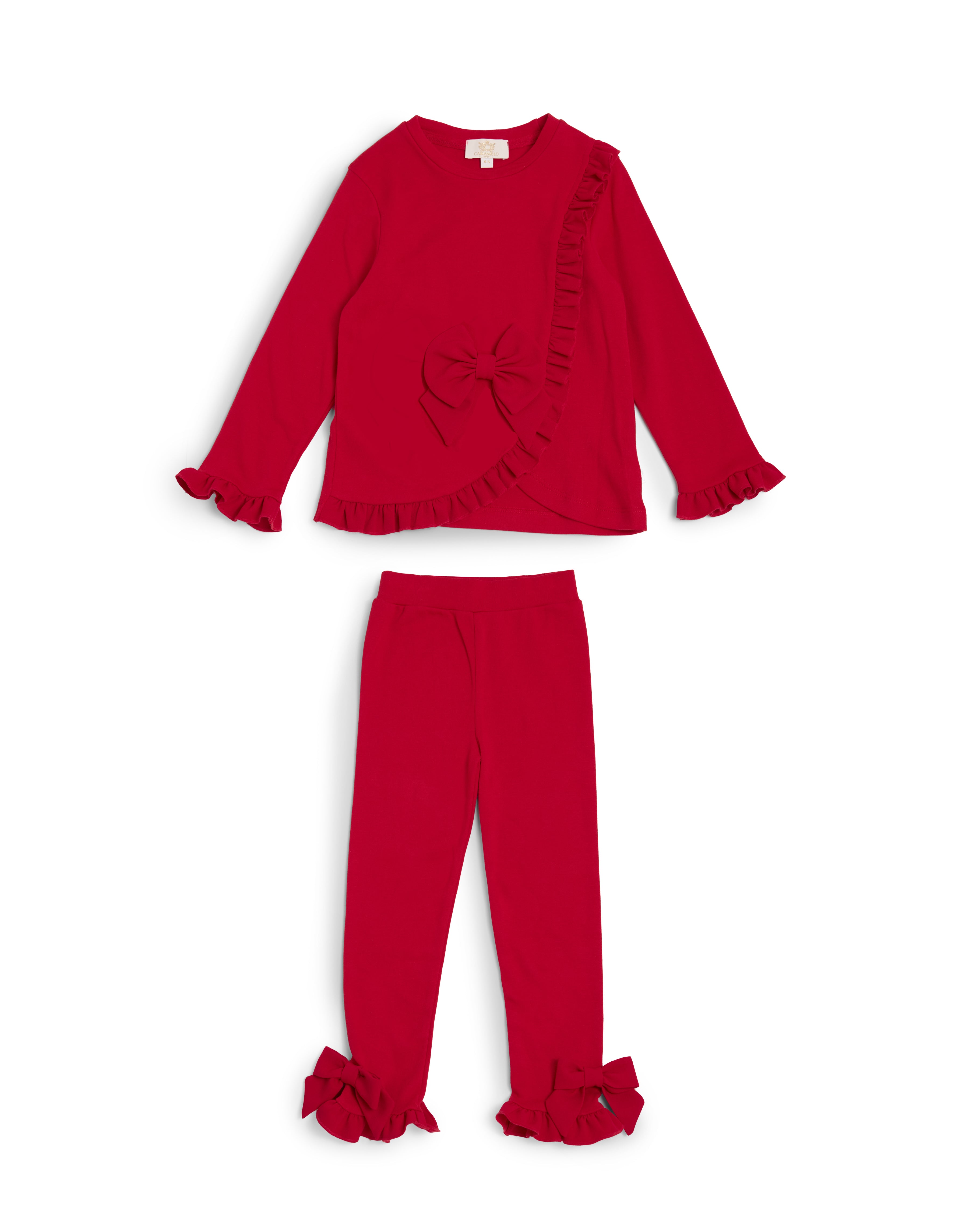 Red Bow Frill Legging Set