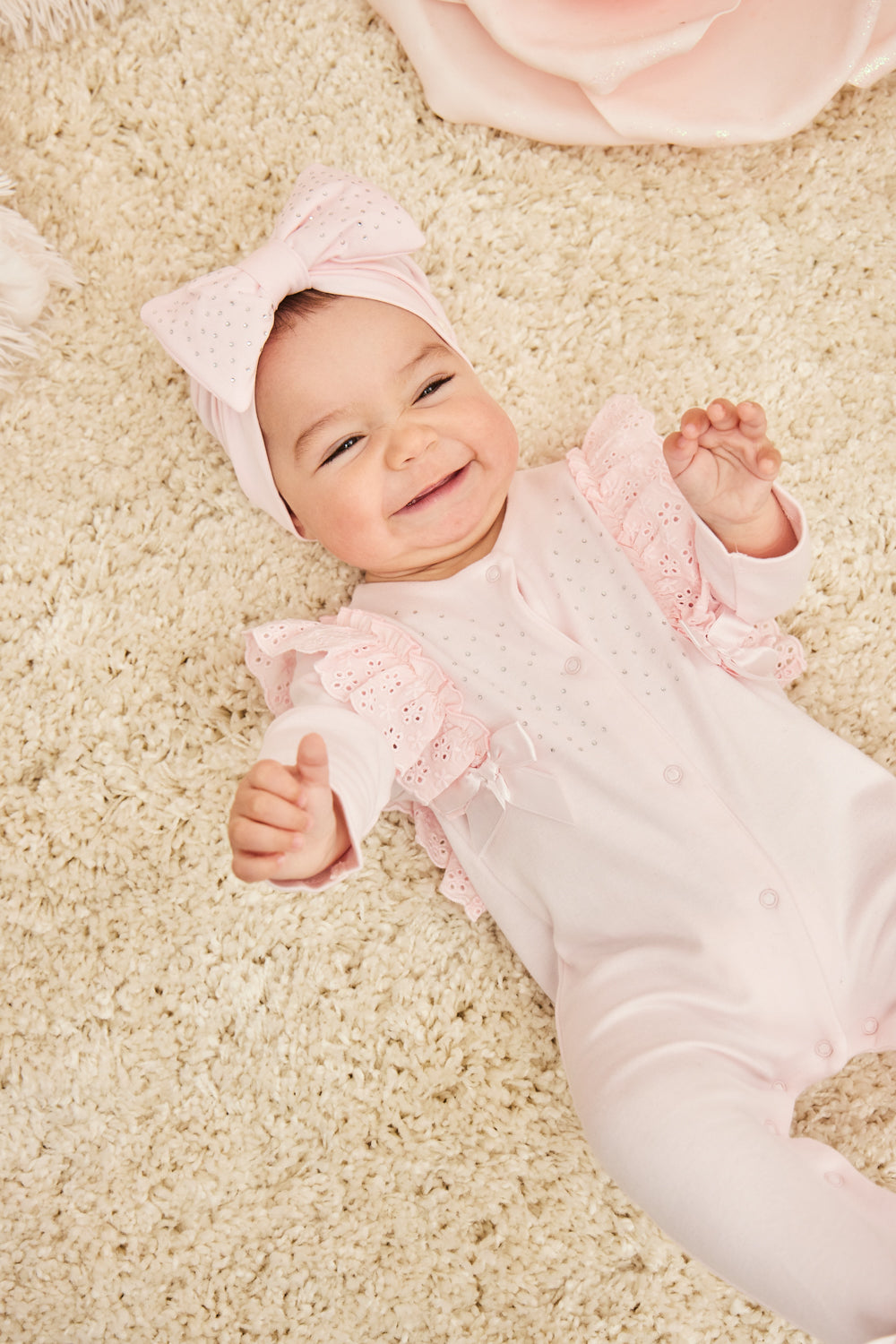 Pink Cotton Turban with Bow