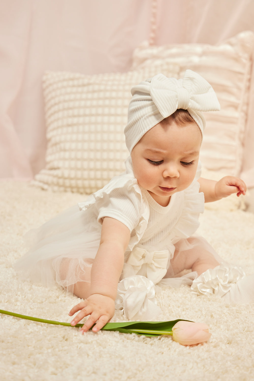 White Satin Ruffle Ankle Socks