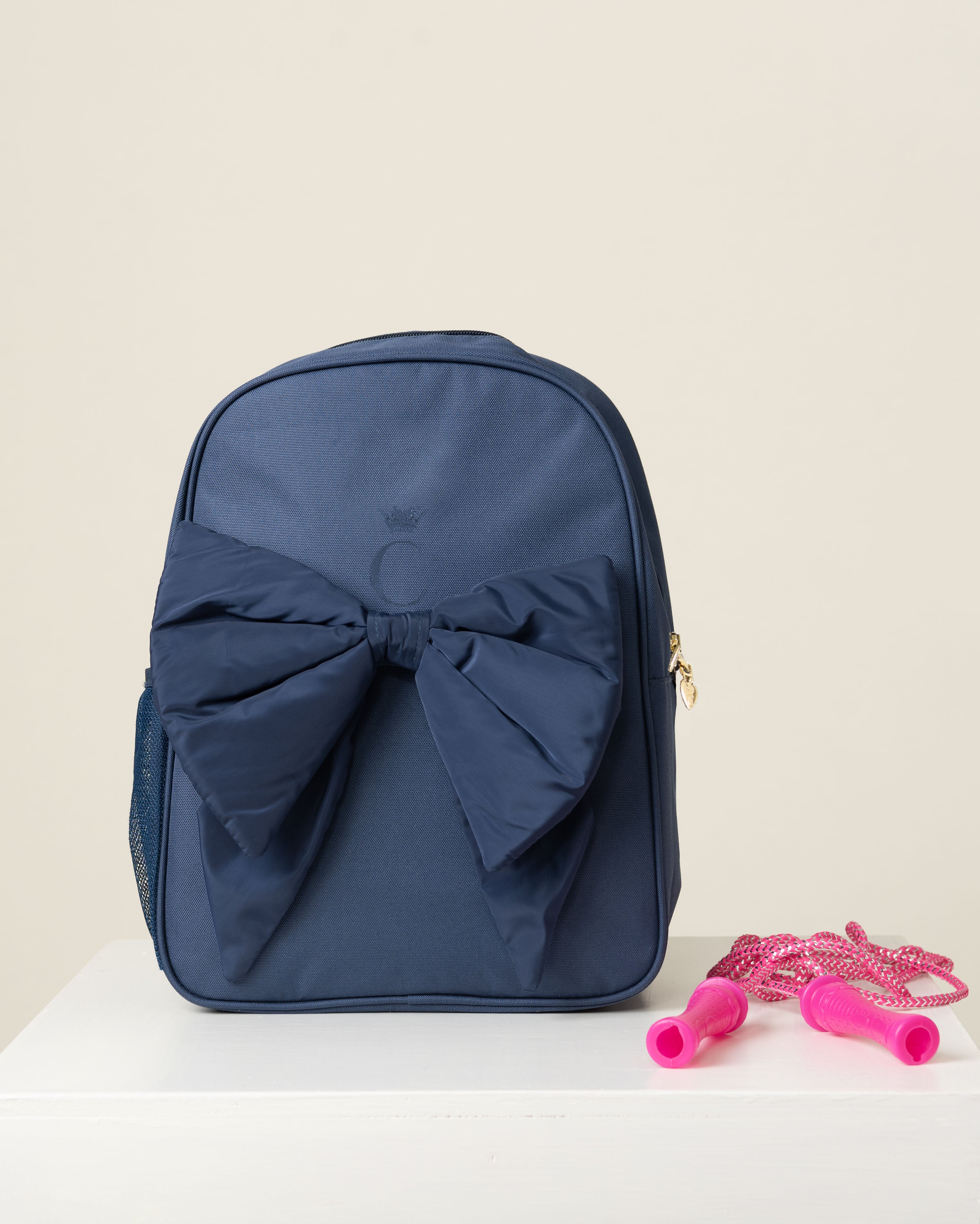 Navy Bow Backpack