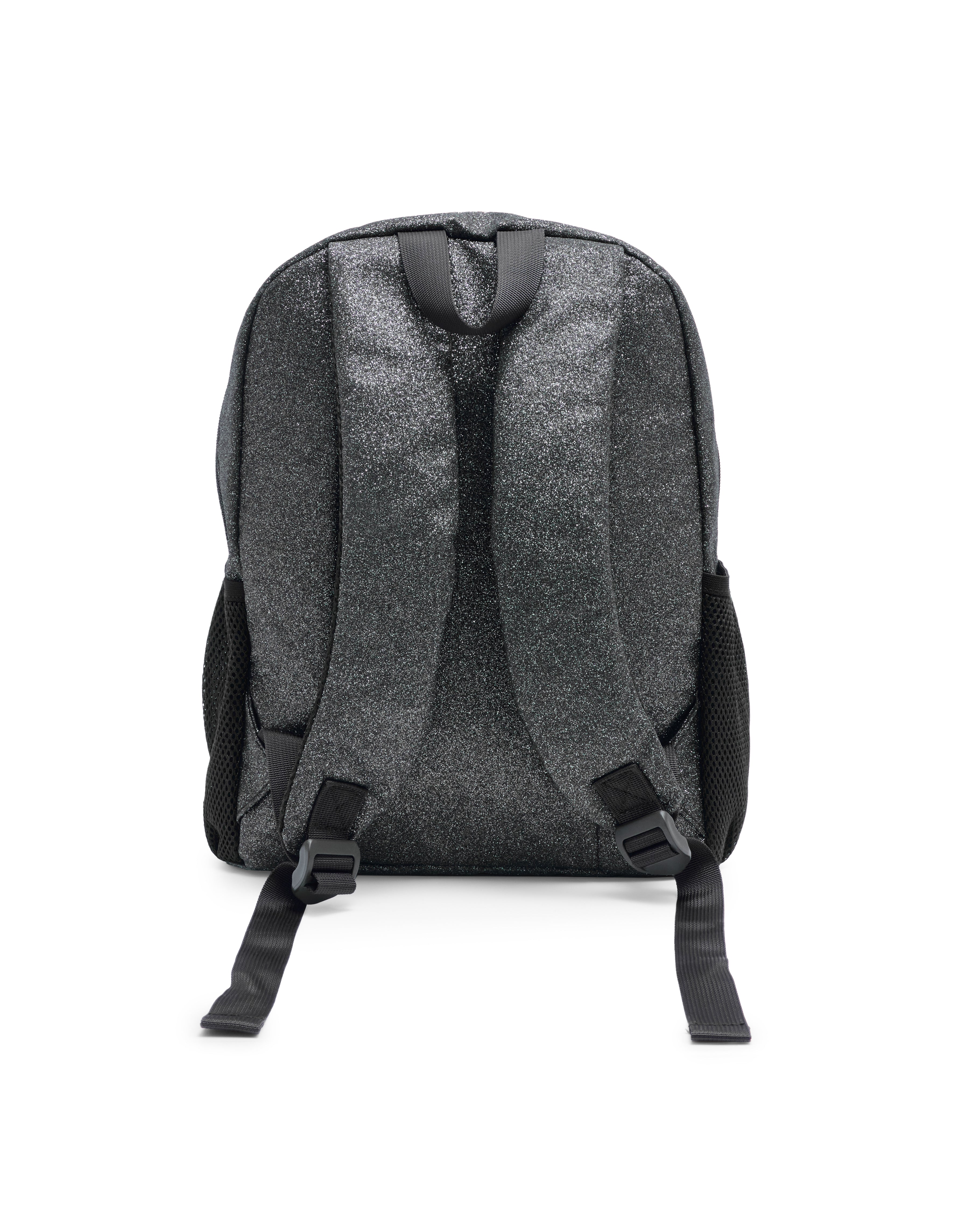 Black Glitter Bow Backpack