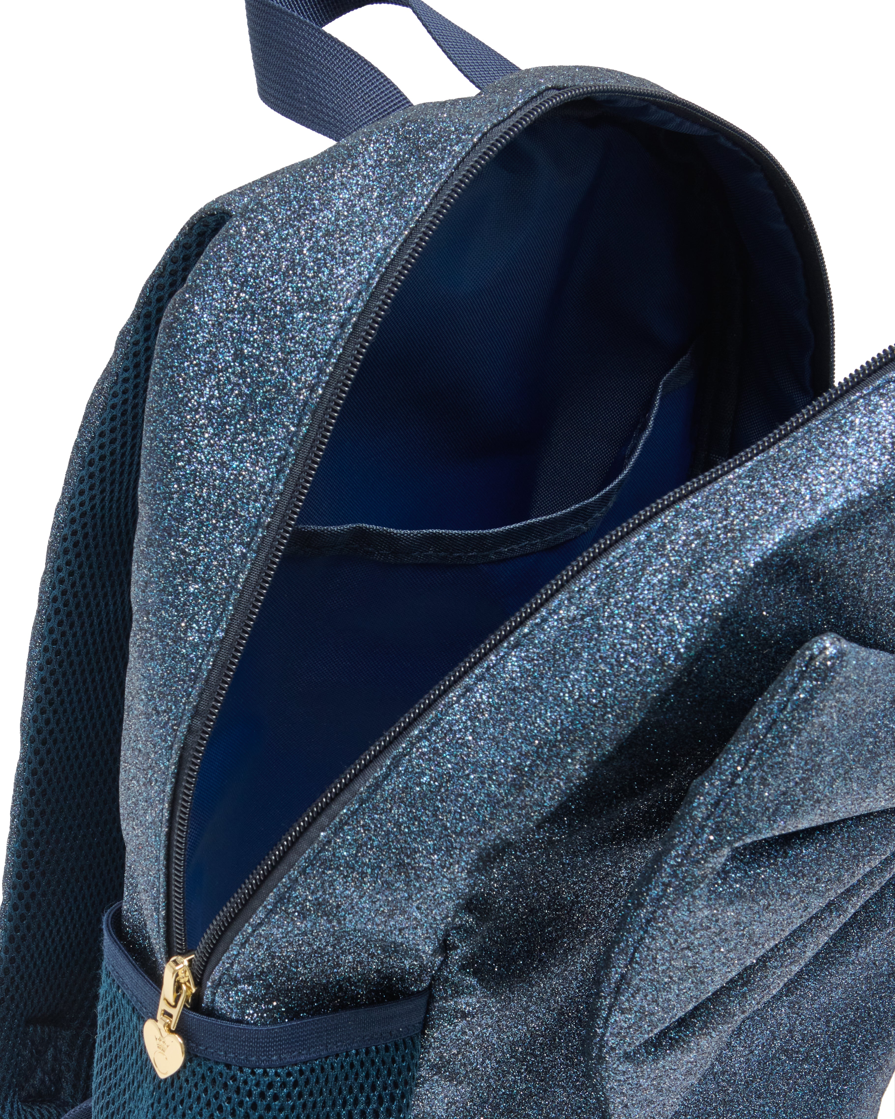 Navy Glitter Bow Backpack