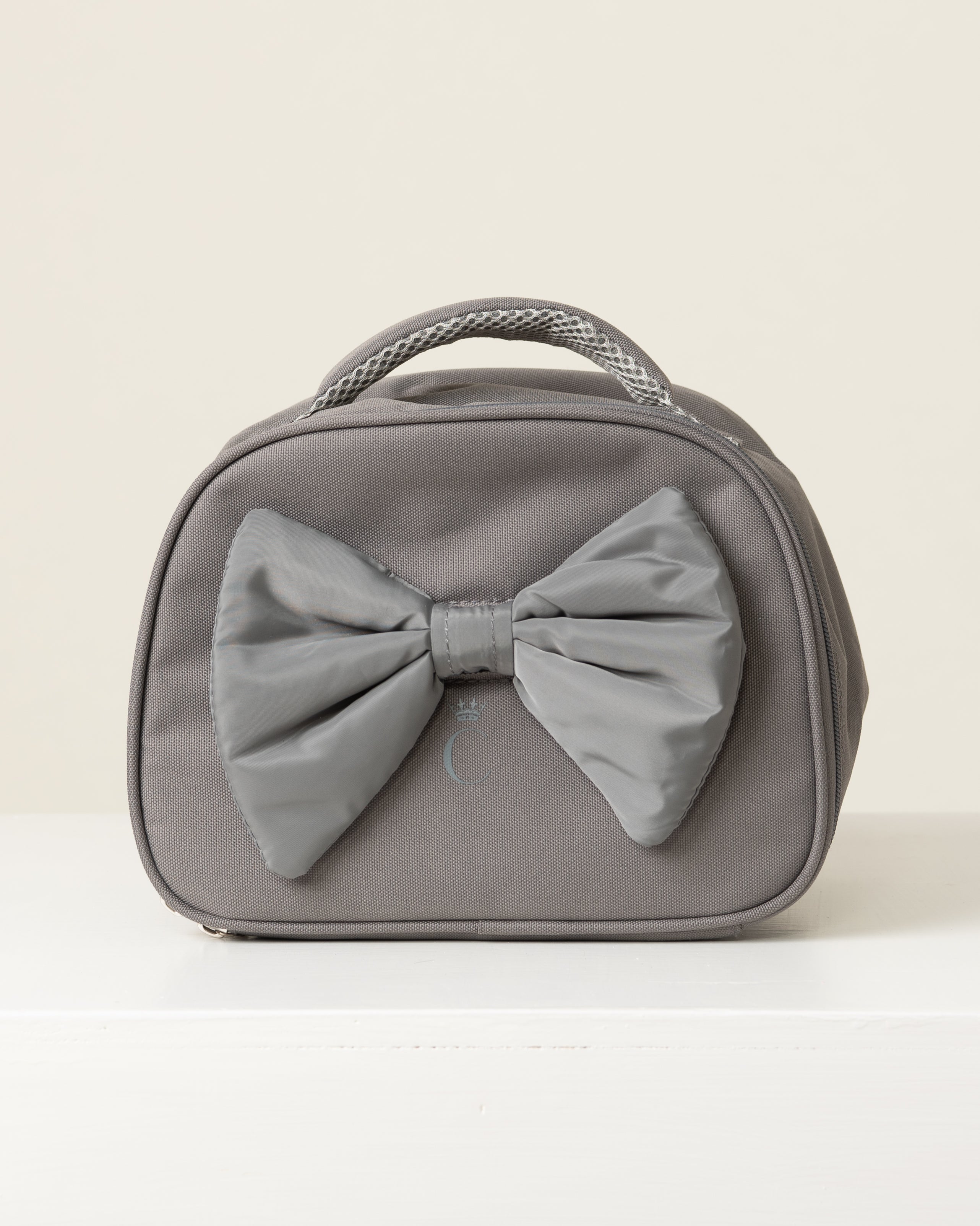 Grey Bow Lunch Bag