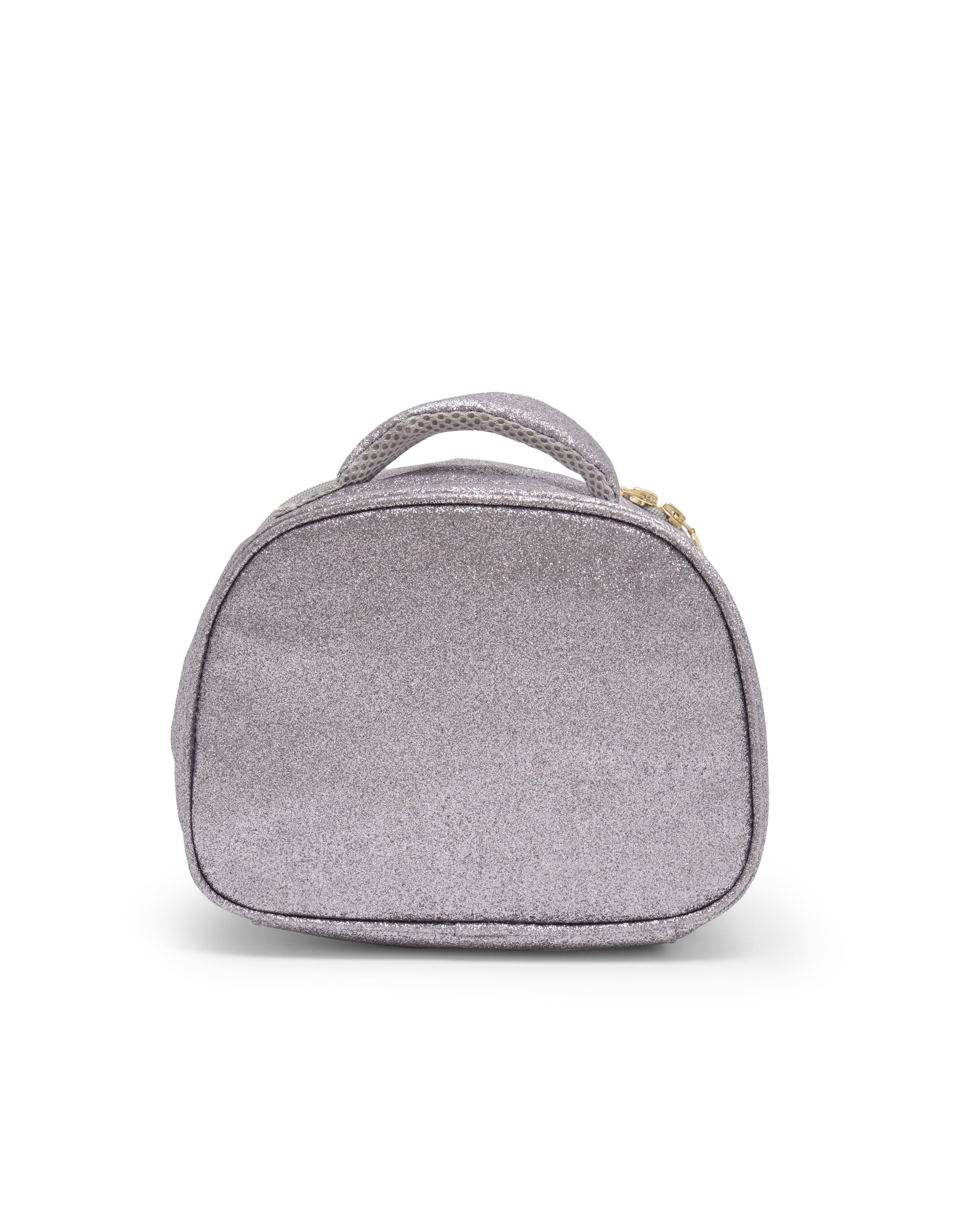 Silver Glitter Lunch Bag with Bow