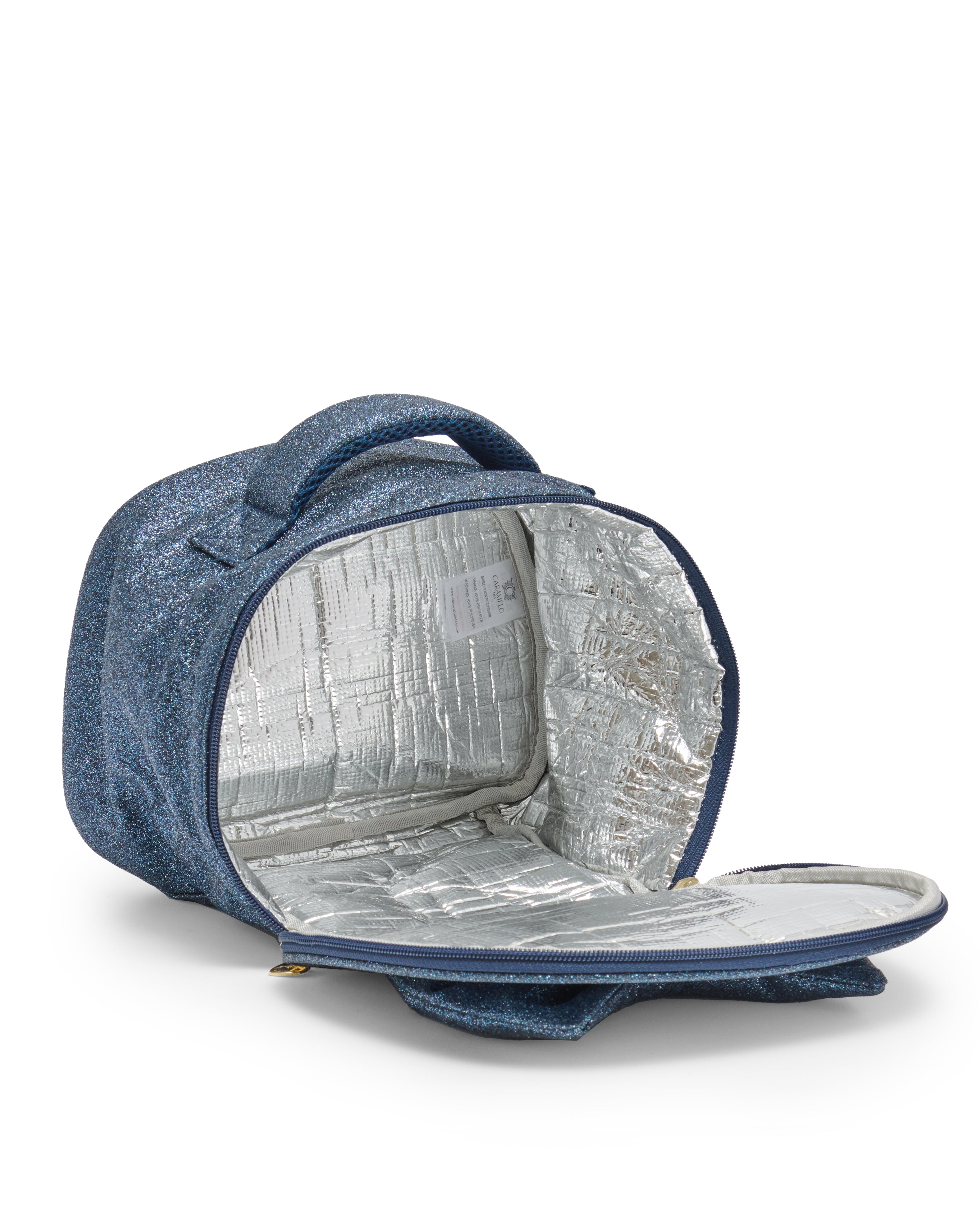 Navy Glitter Lunch Bag with Bow