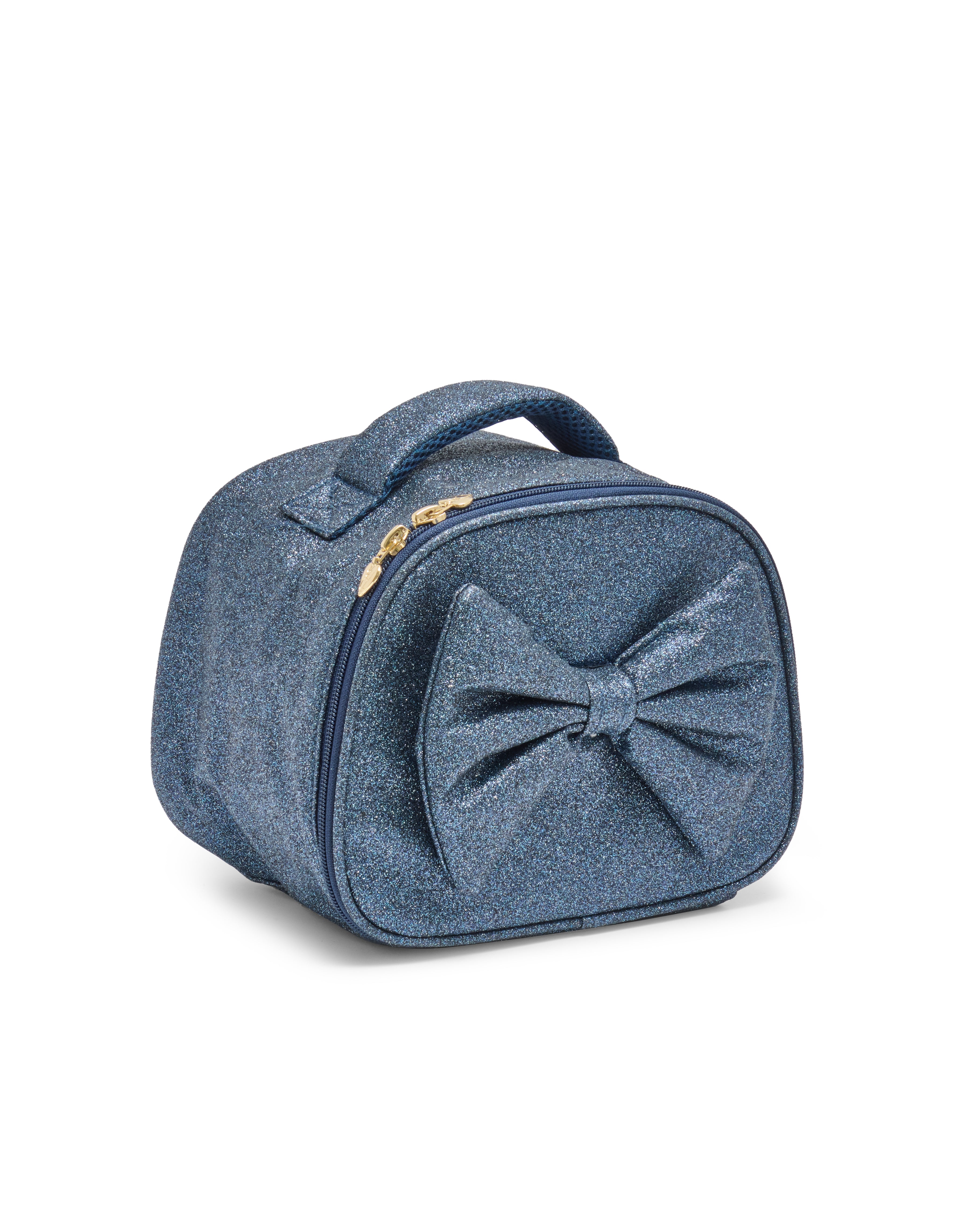 Navy Glitter Lunch Bag with Bow