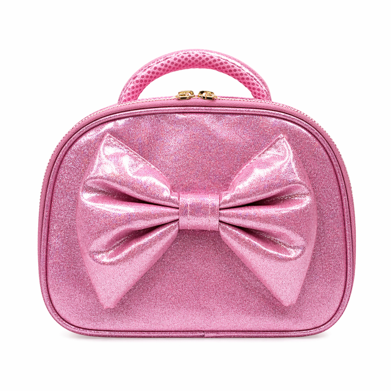Pink Glitter Bow Lunch Bag
