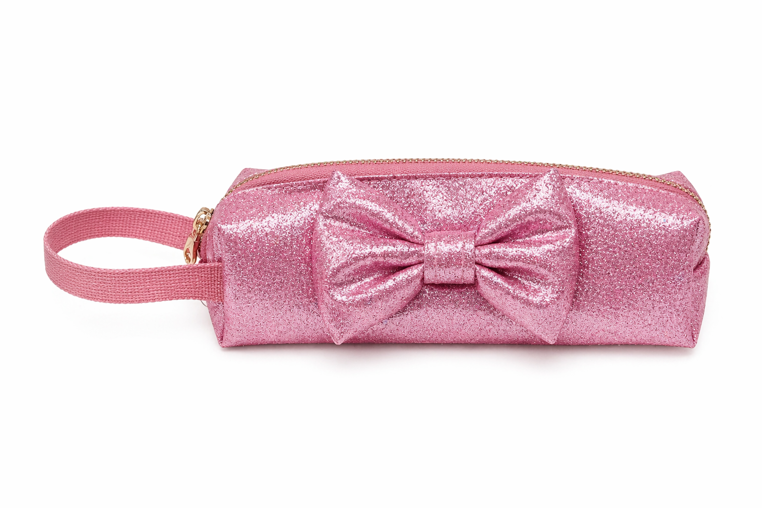 Patent Pink Glitter Pencil Case