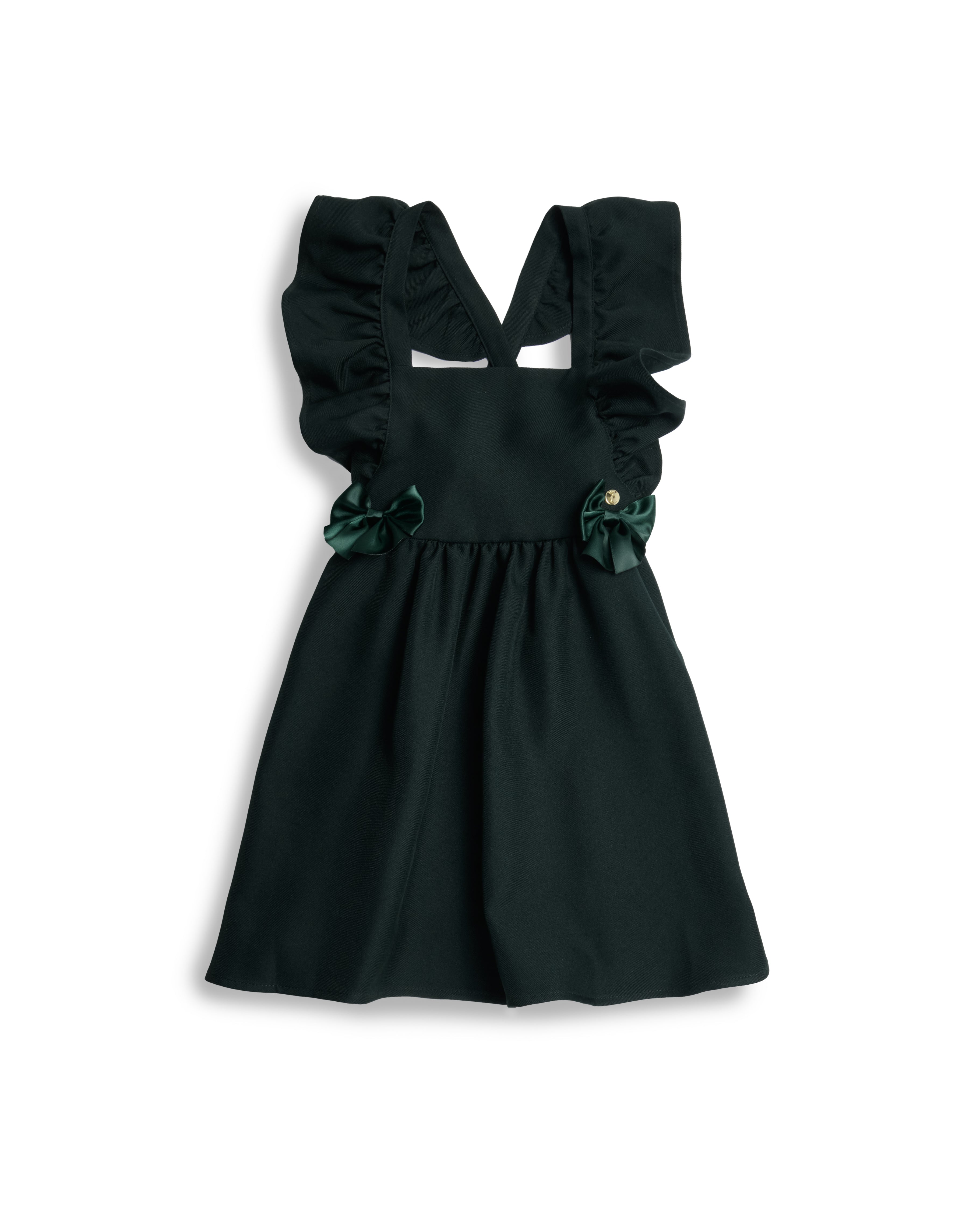 Bottle Green Pinafore Dress