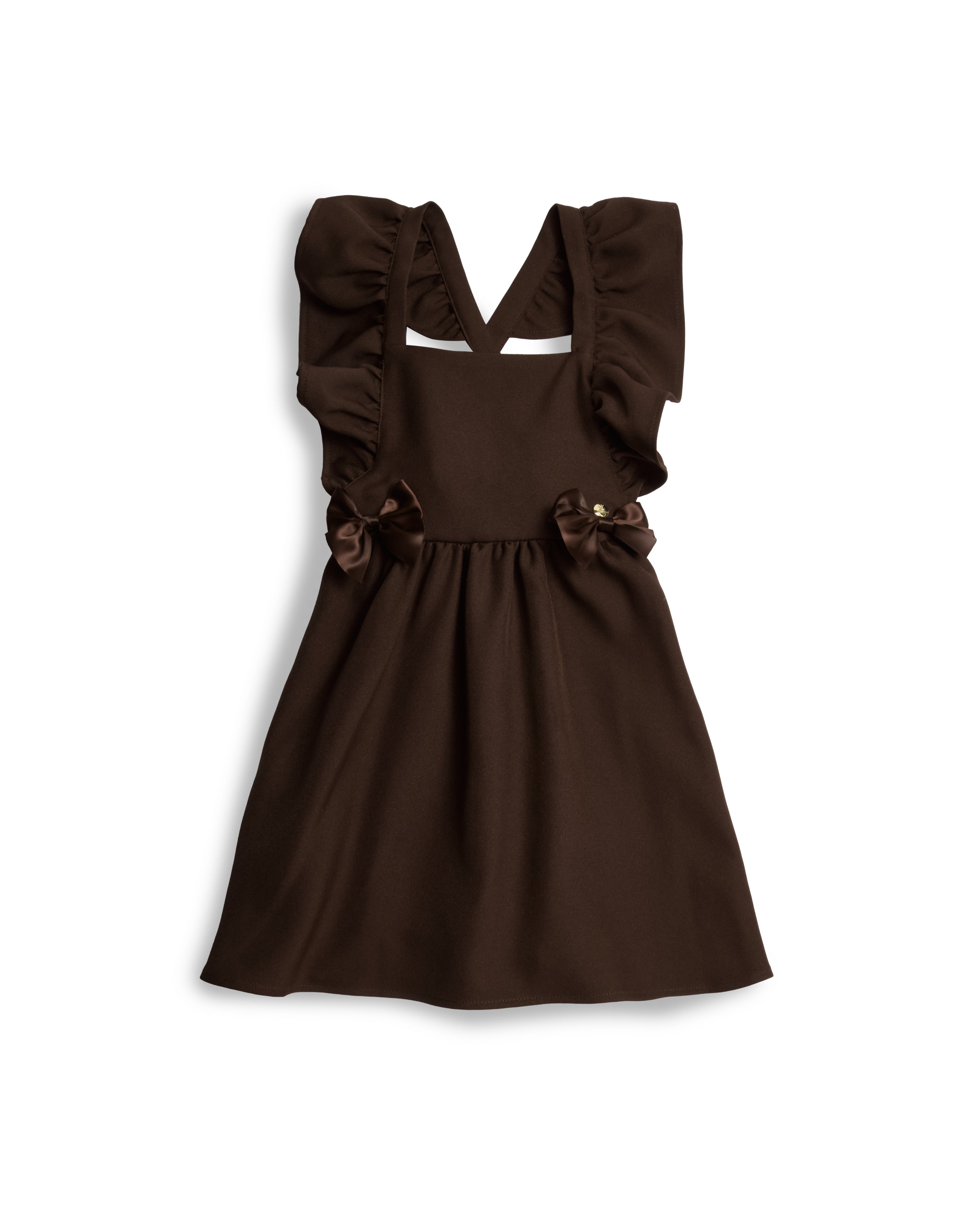 Brown Pinafore Dress