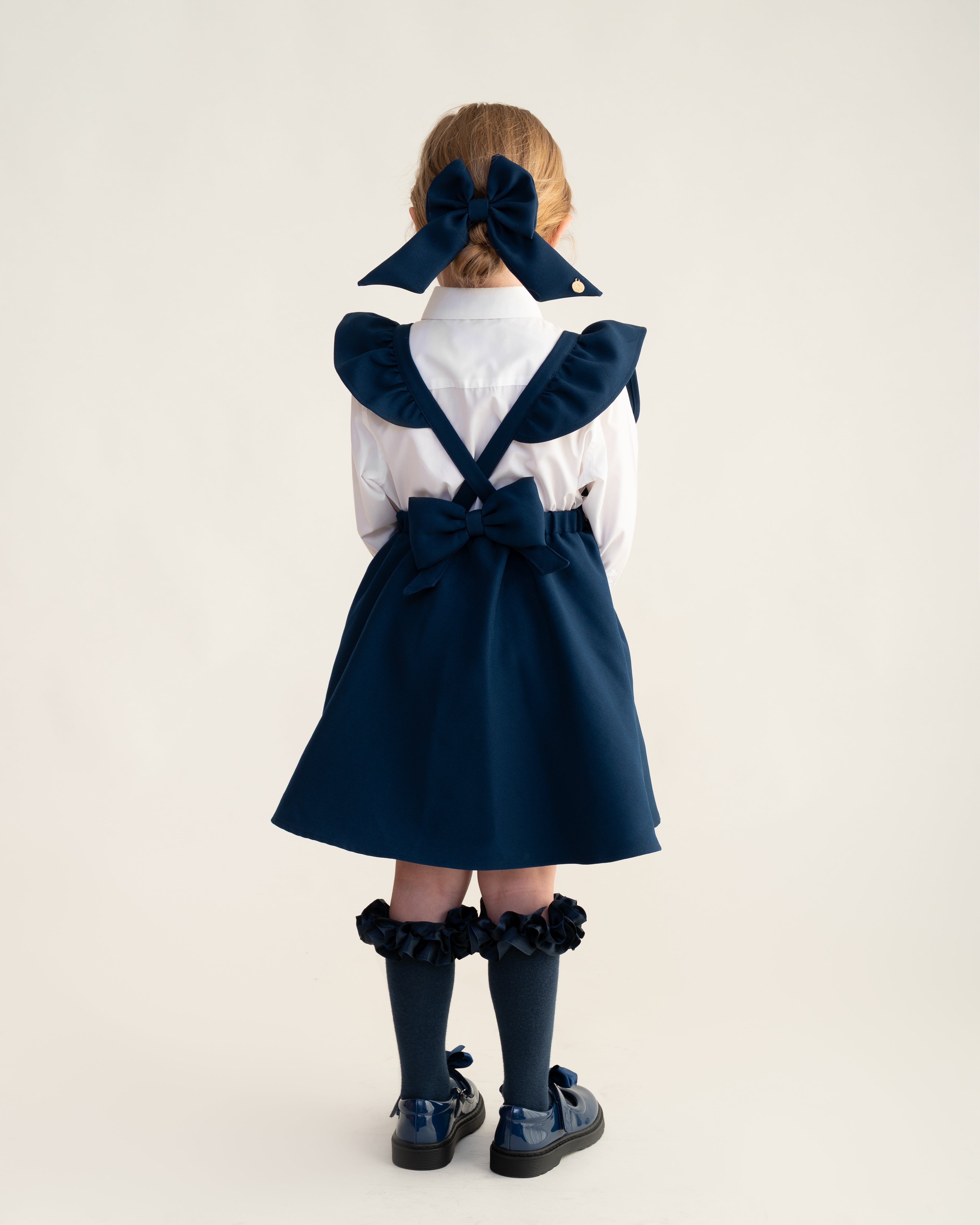 Navy Pinafore Dress