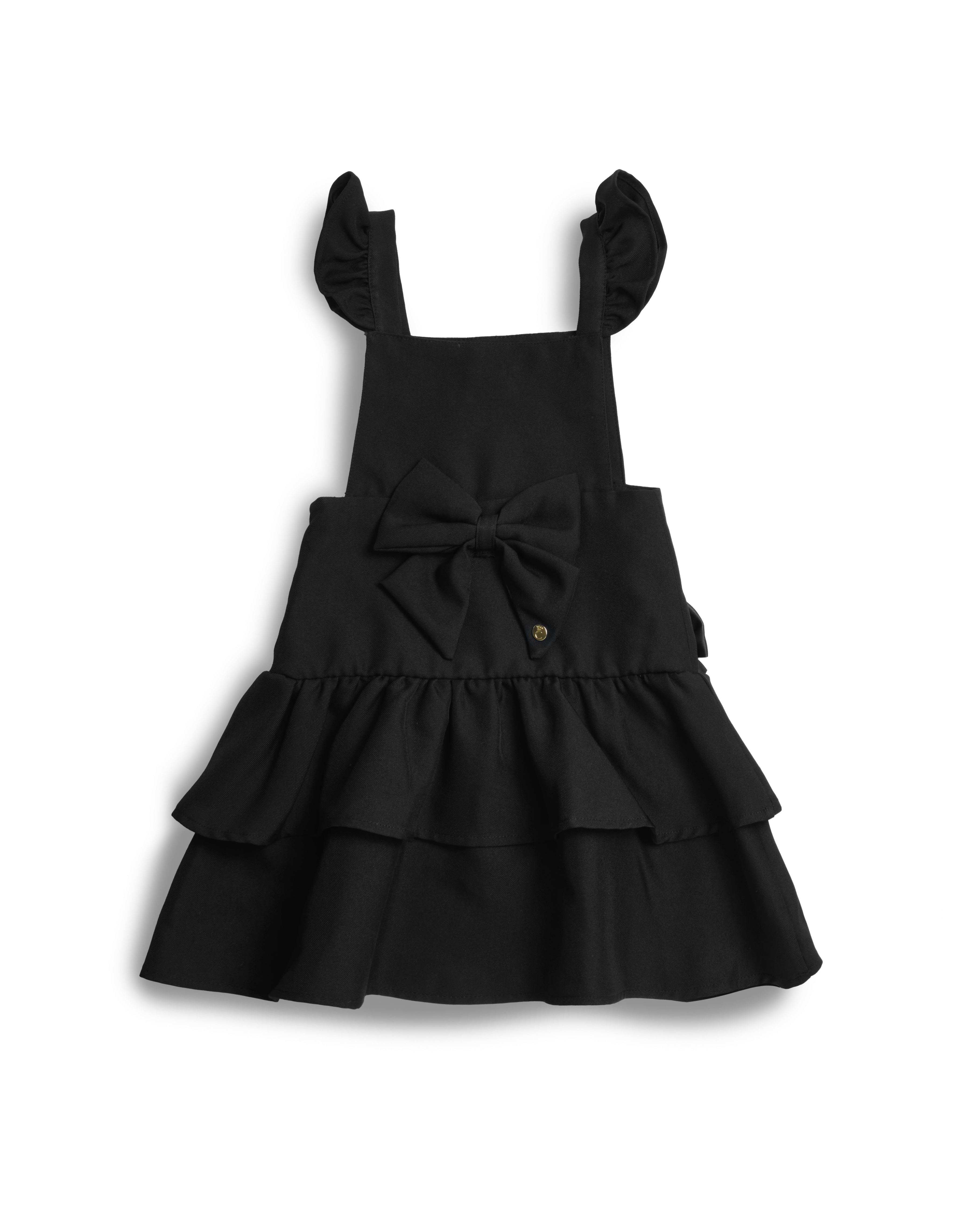 Black Frill Ra-Ra Pinafore Dress