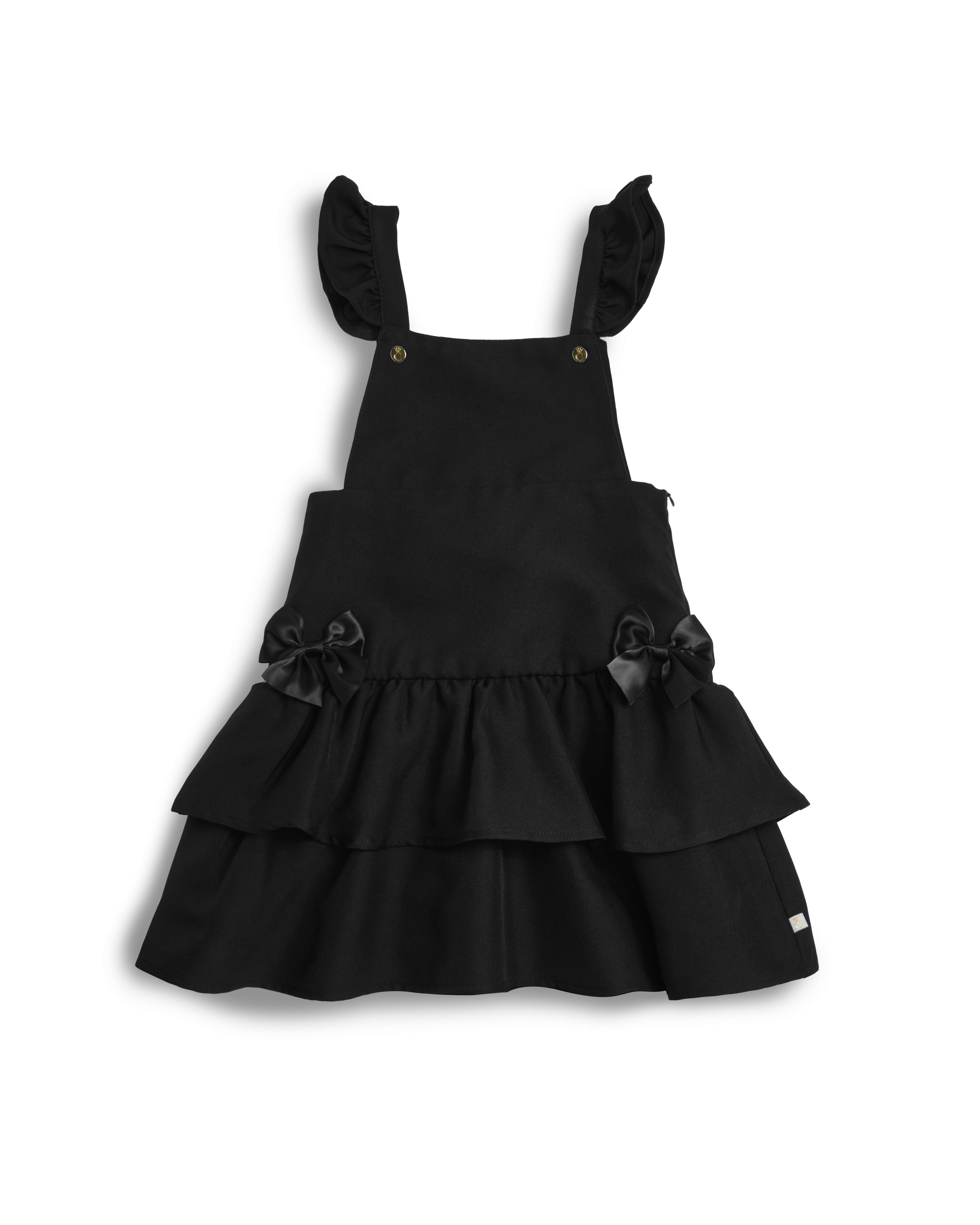 Black Frill Ra-Ra Pinafore Dress