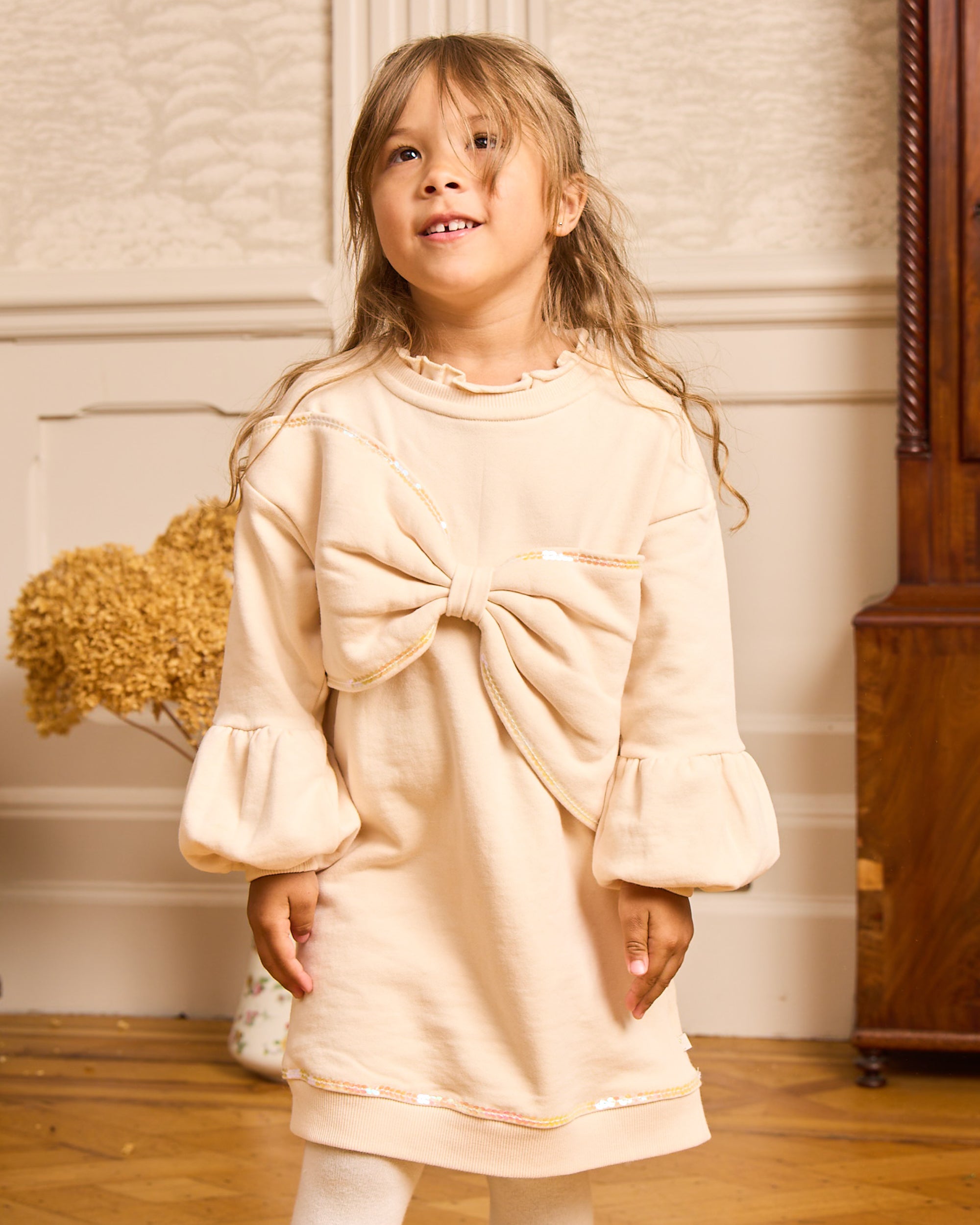 Mink Bow Sweater Dress