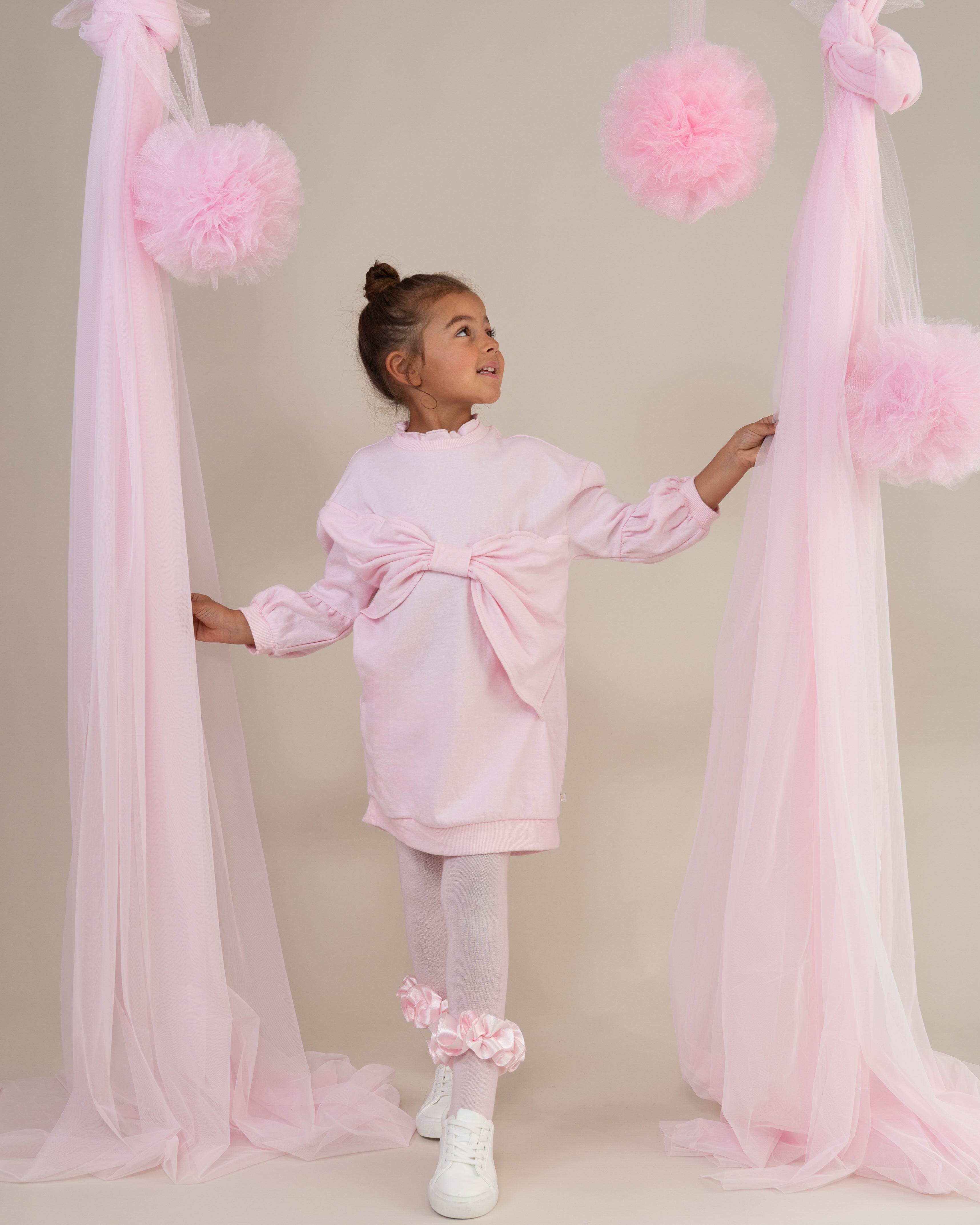 Pink Bow Sweater Dress