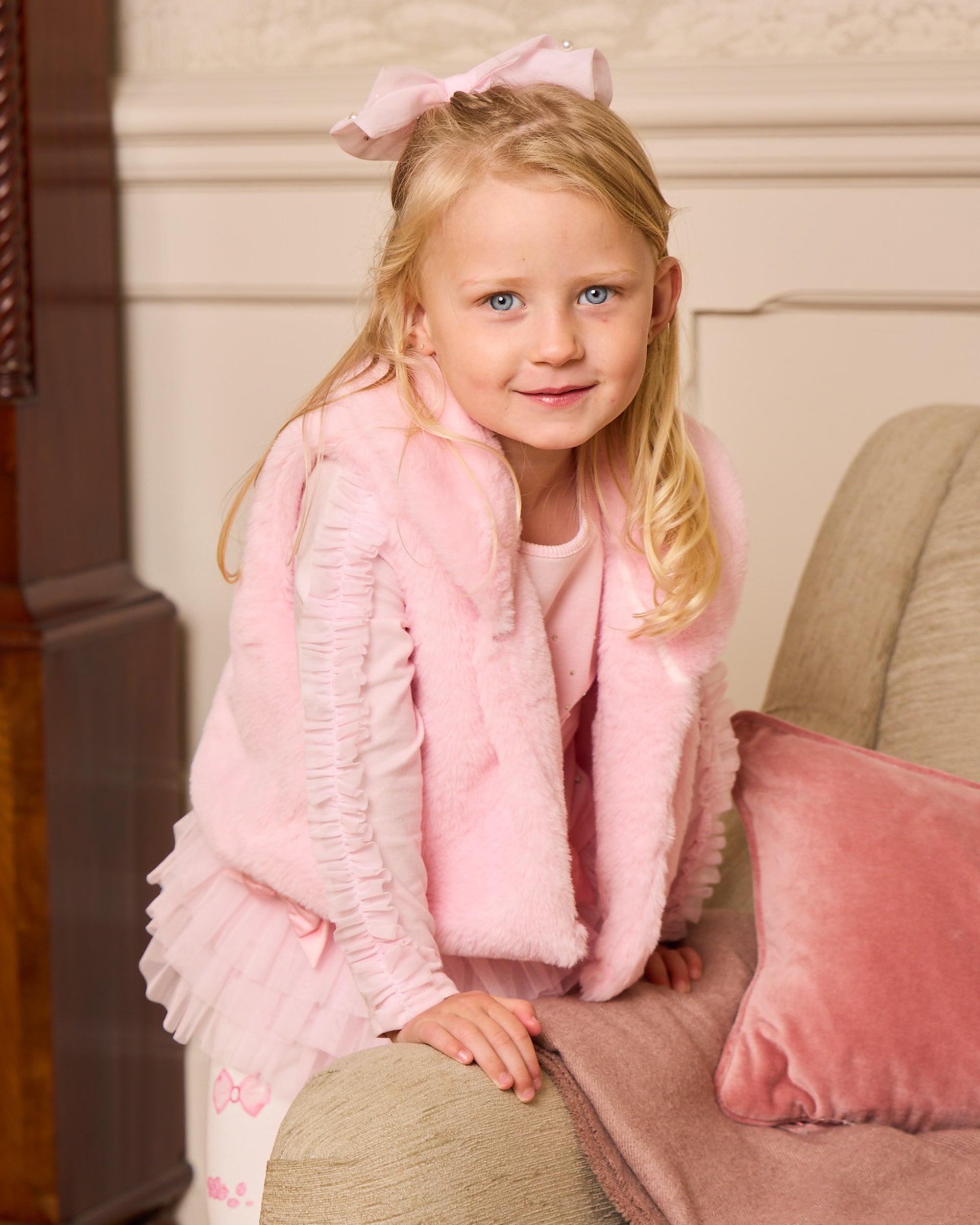 Pink Faux Fur Gilet