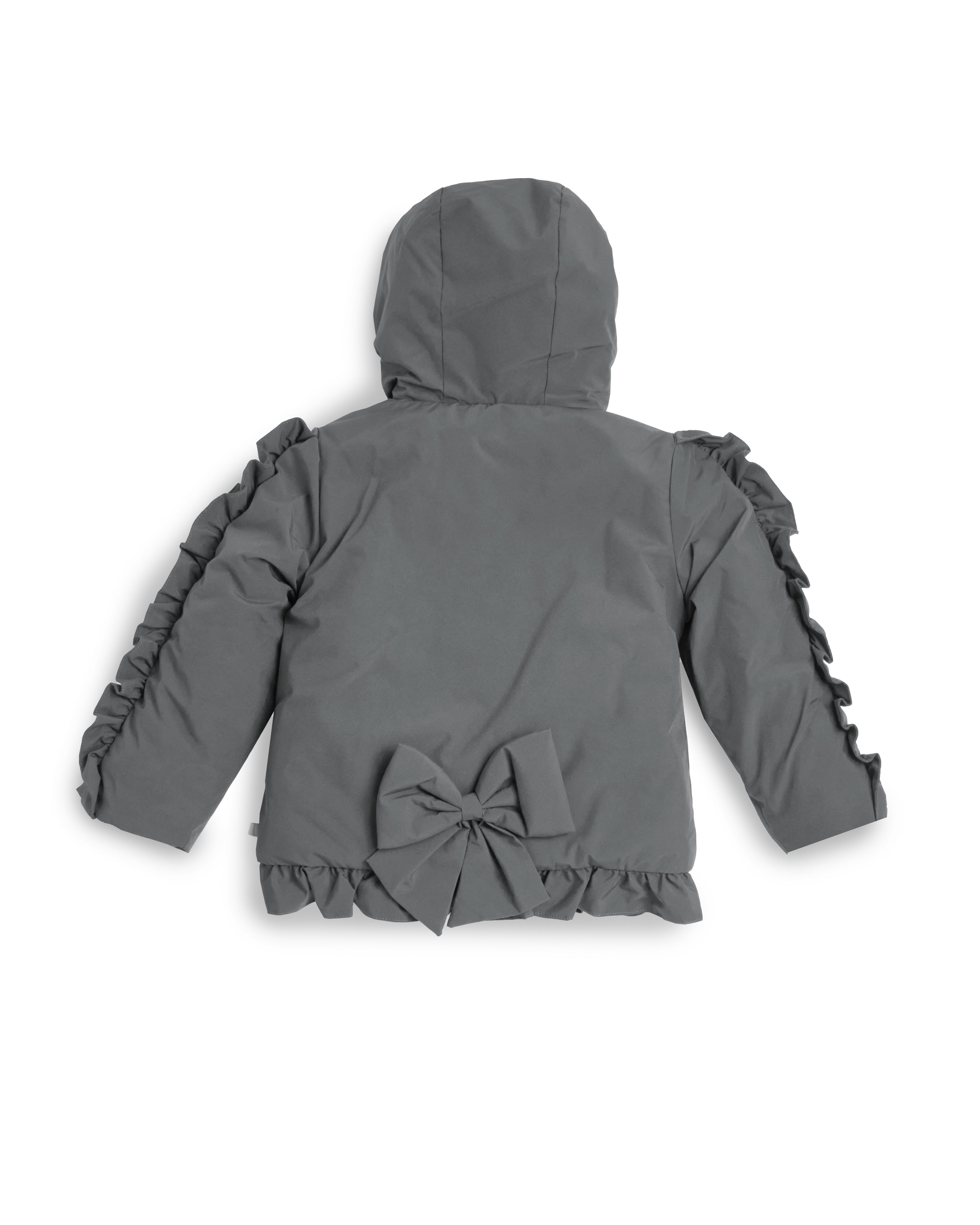 Grey Frill Hooded Jacket