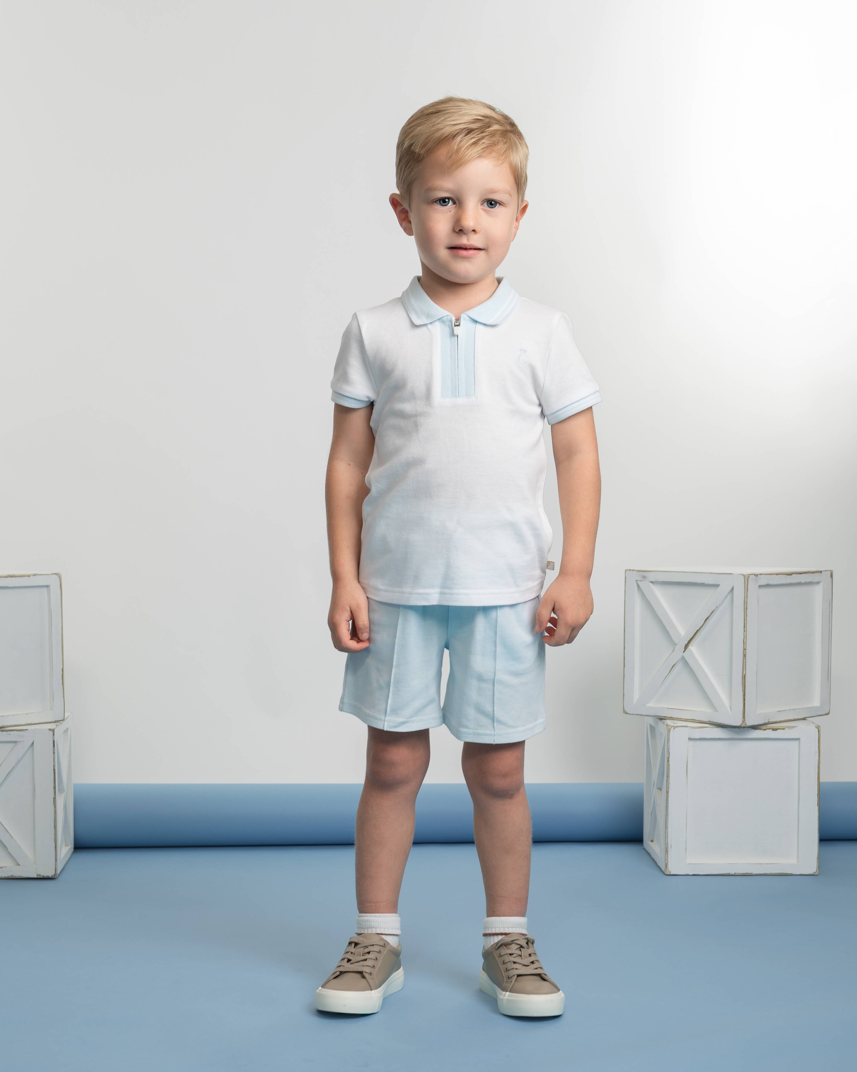 Boys Sky Polo Shirt & Shirt Set