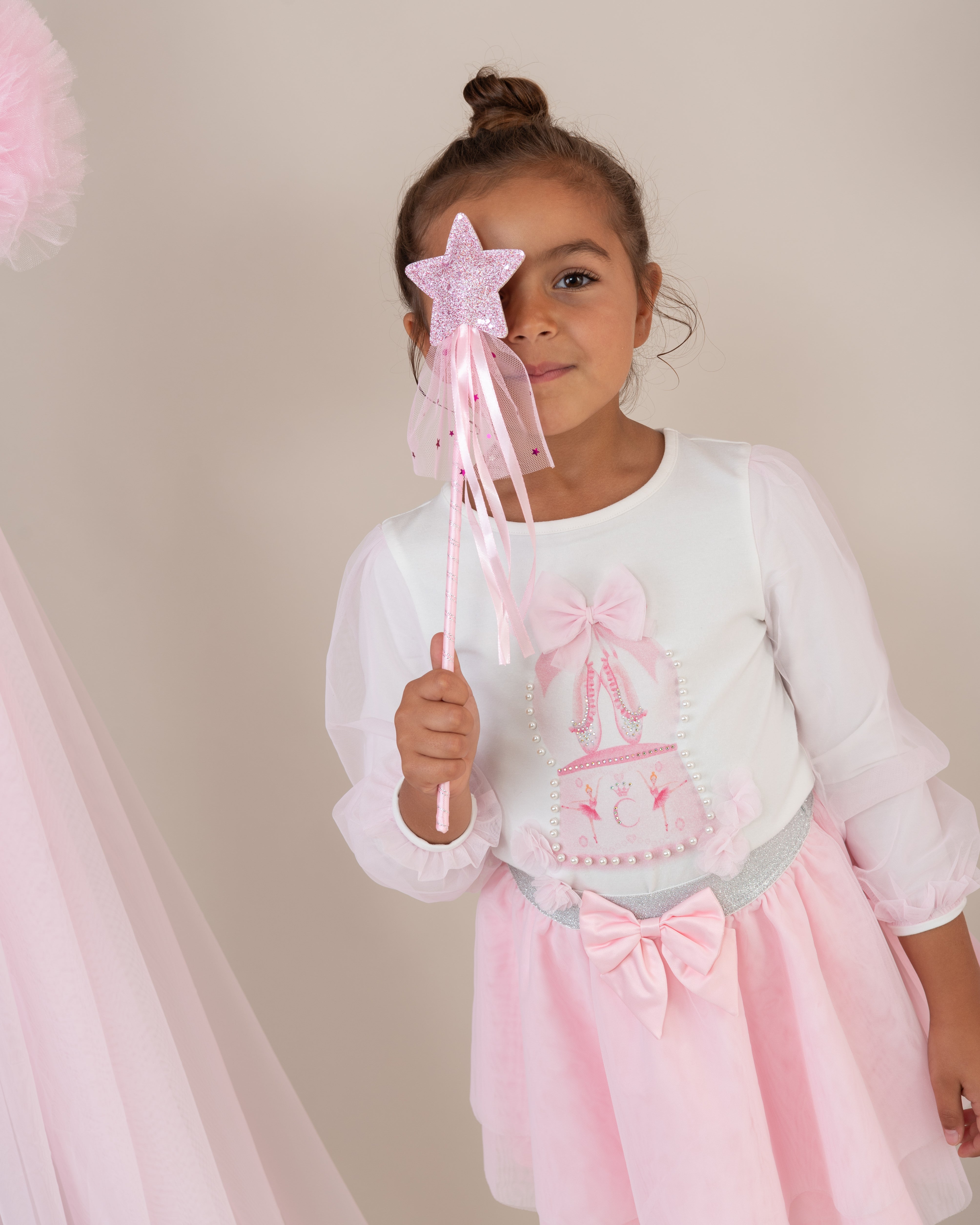Pink Snow Globe Skirt Set