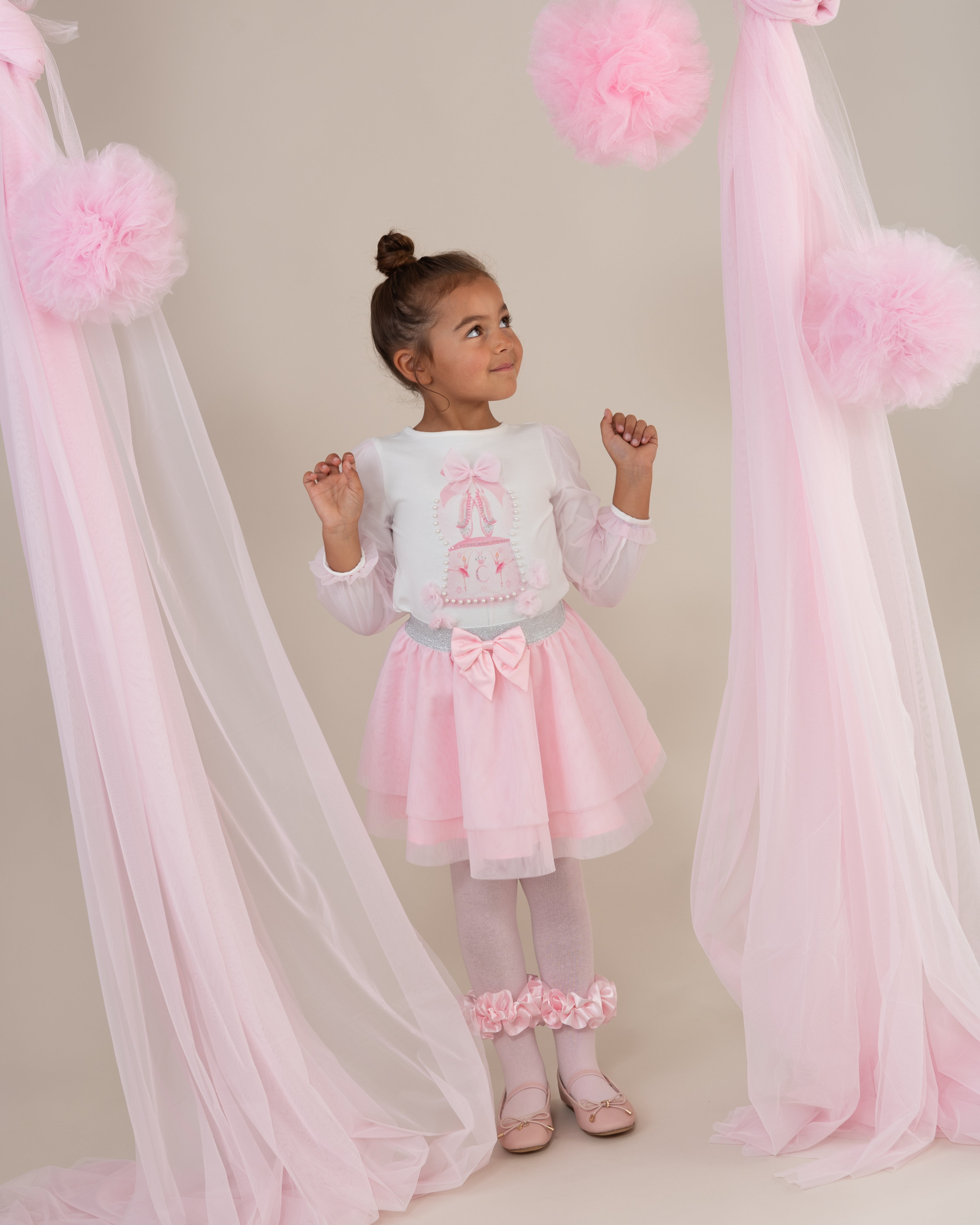 Pink Snow Globe Skirt Set