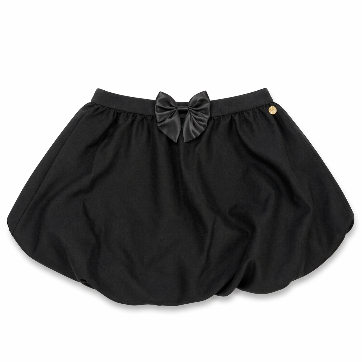 Black Bow Detail Bubble Skirt