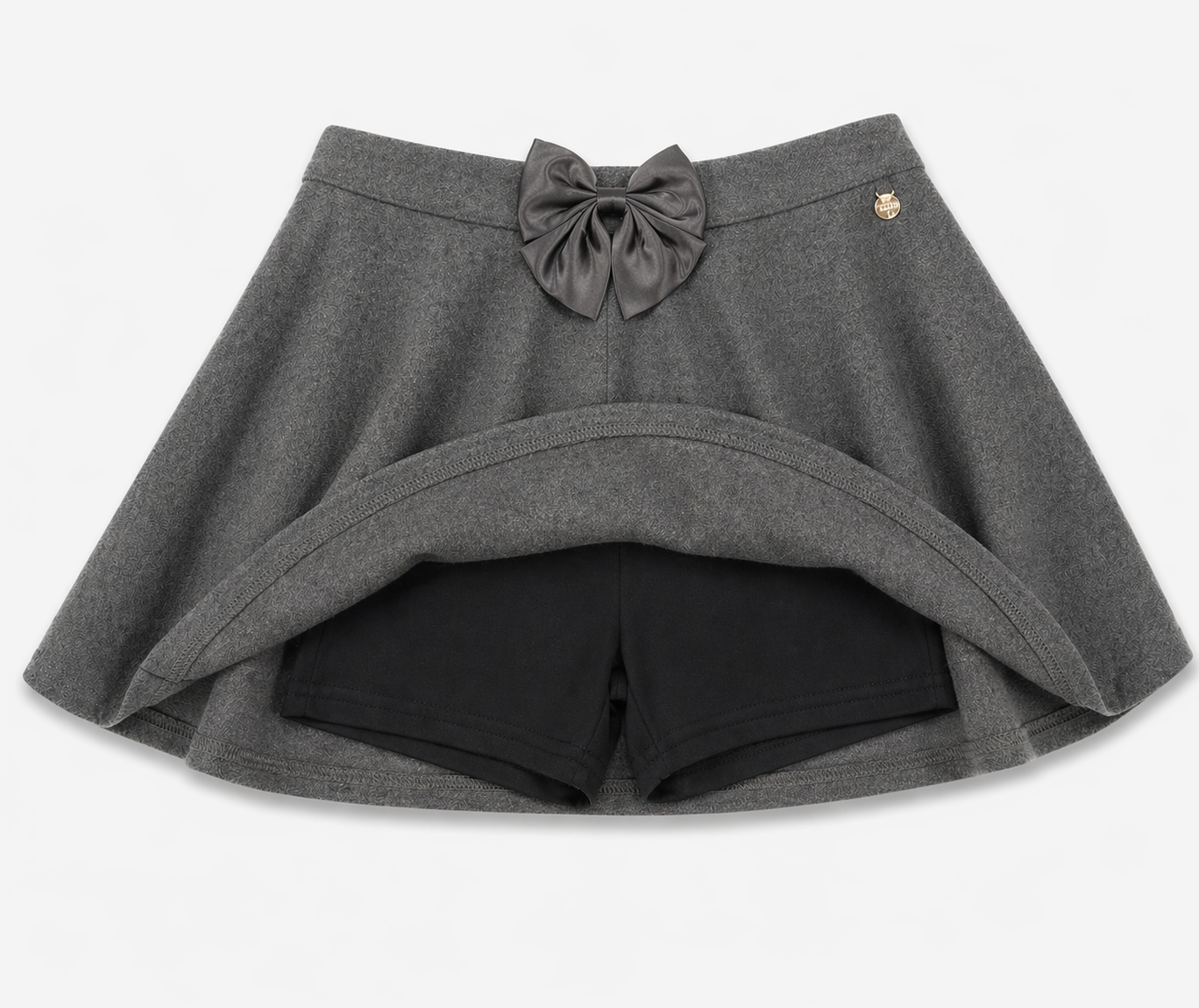 Grey School Skirt with Built-In Cycling Shorts