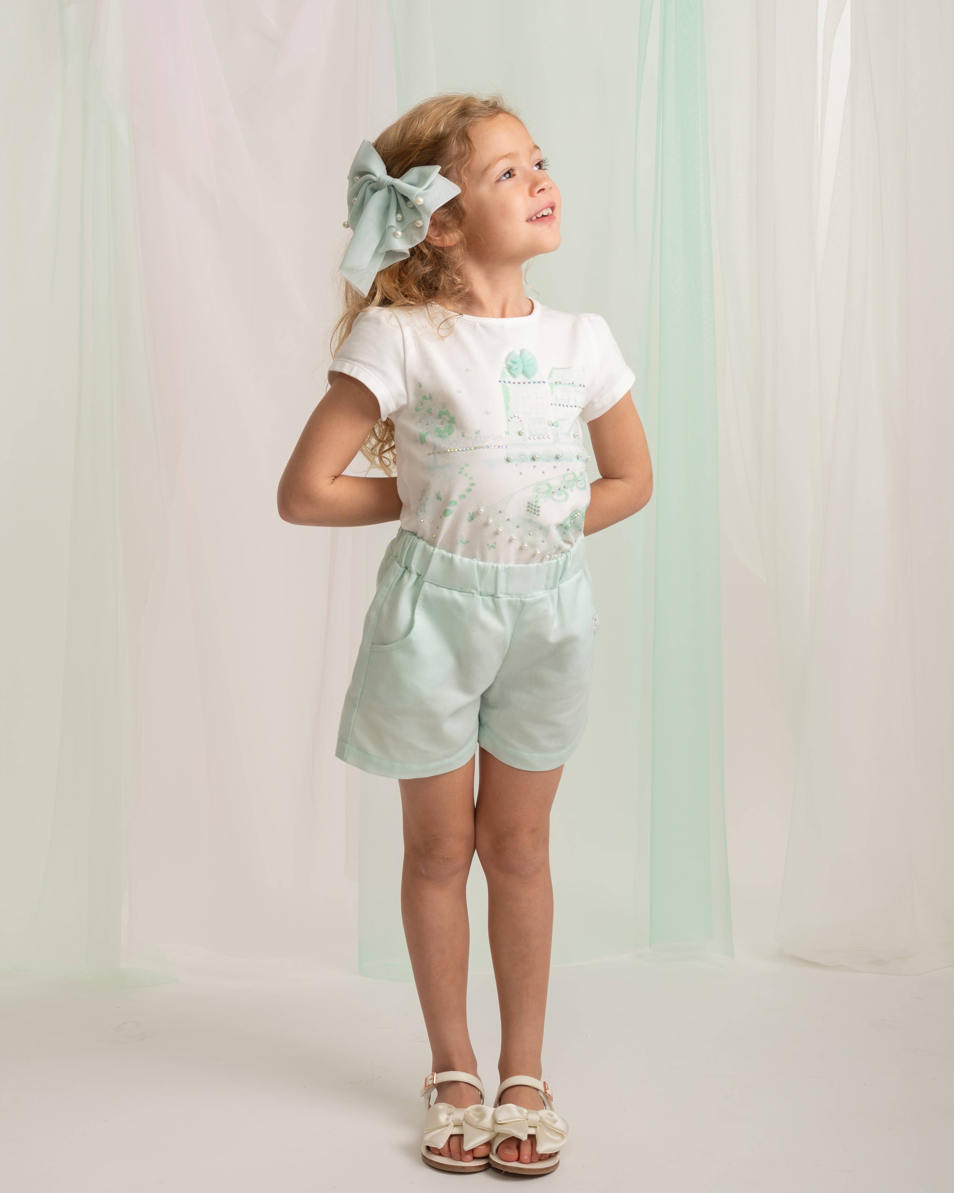 Pink Garden Print Short Set