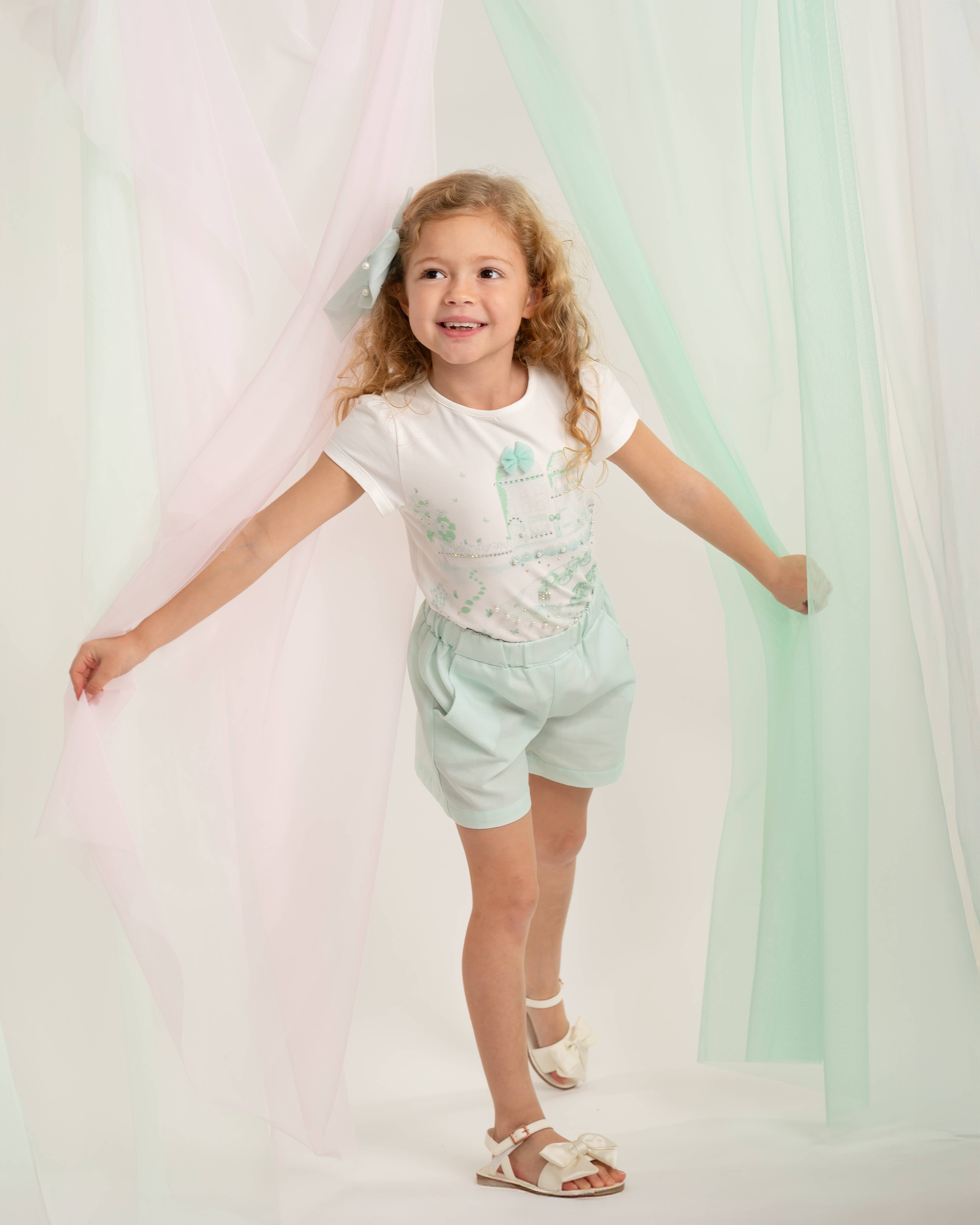 Pink Garden Print Short Set