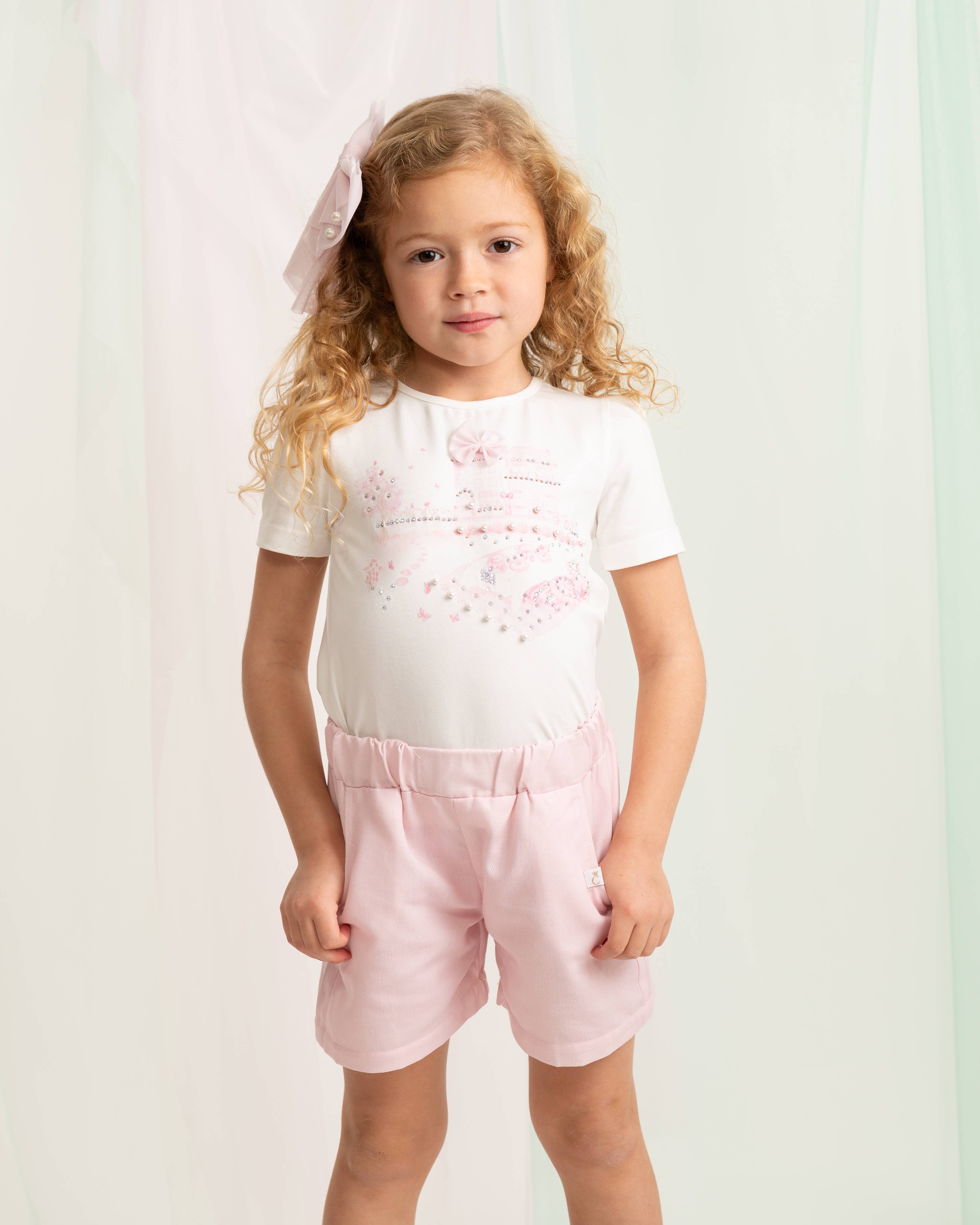 Pink Garden Print Short Set