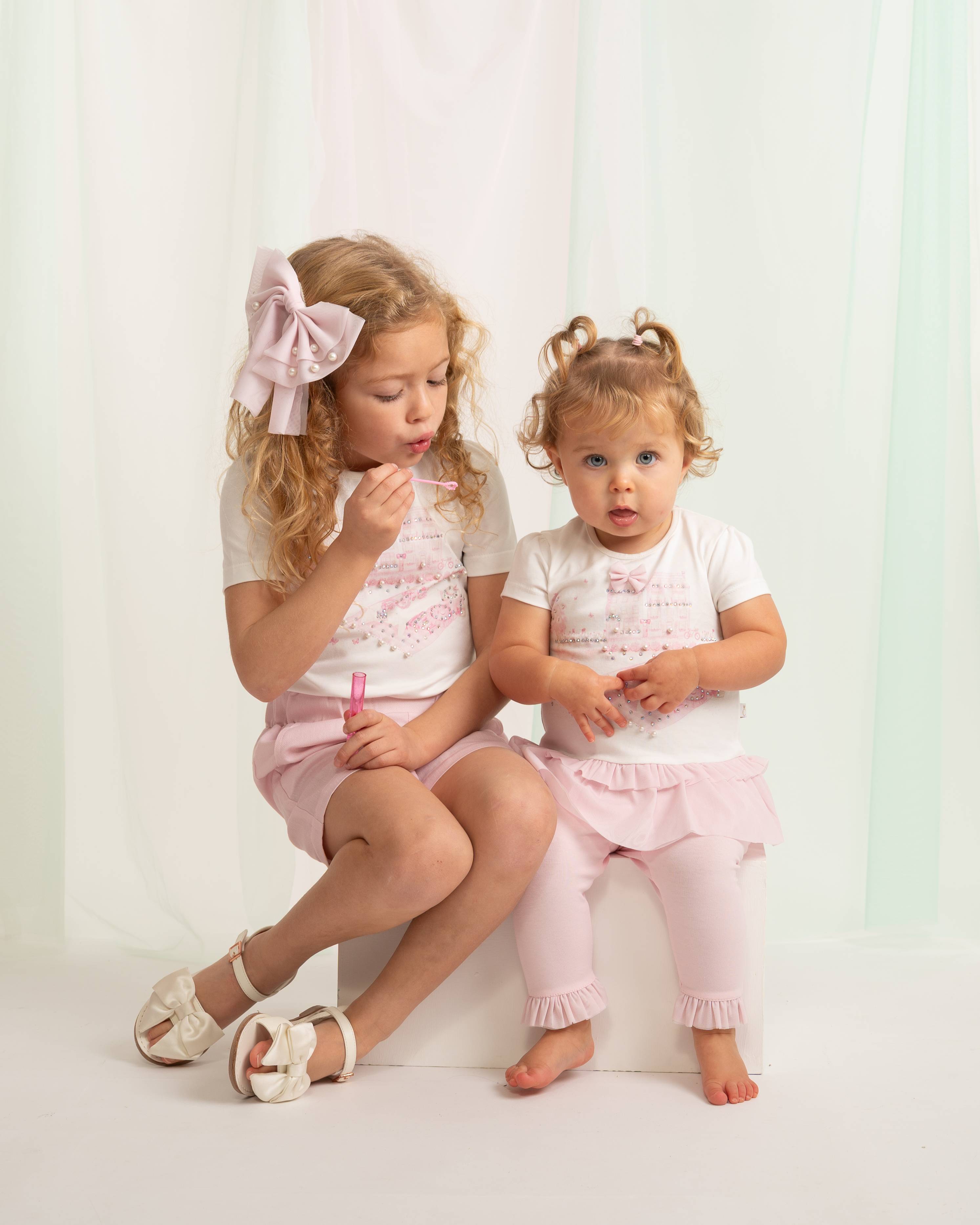 Pink Garden Print Short Set