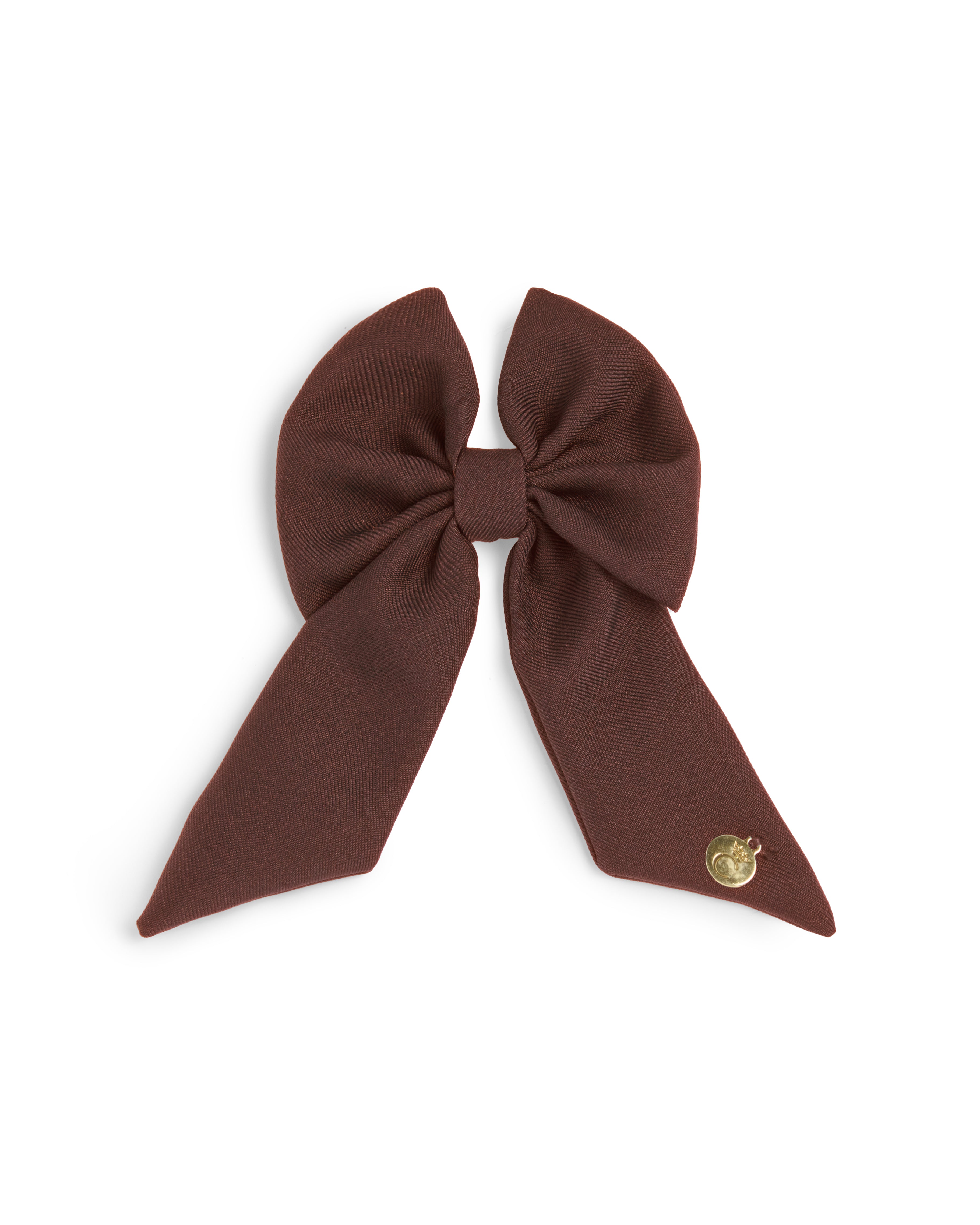 Brown School Bow Hair Clip